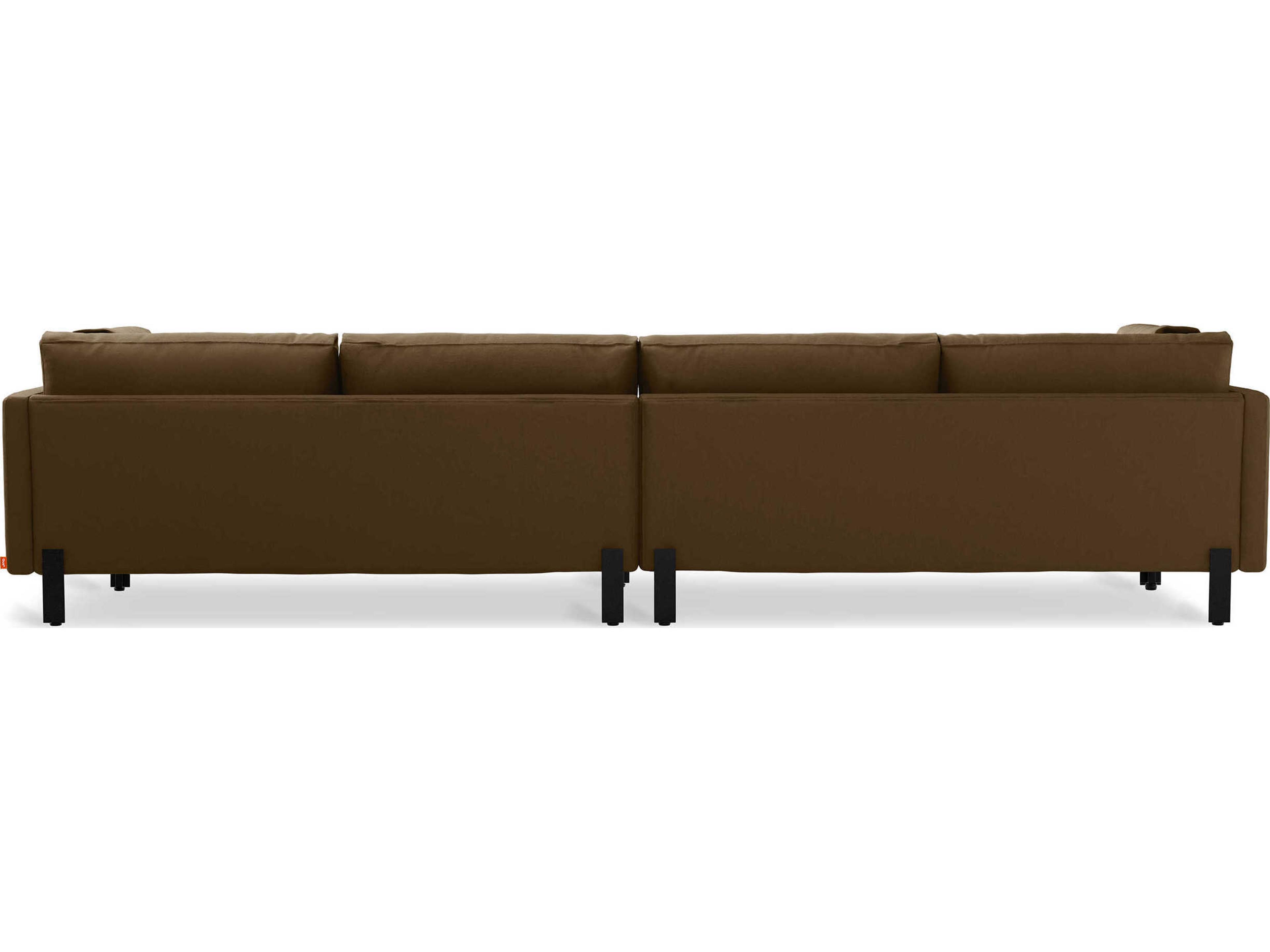 Gus* Modern Silverlake Velvet Cocoa Brown Upholstered Sofa