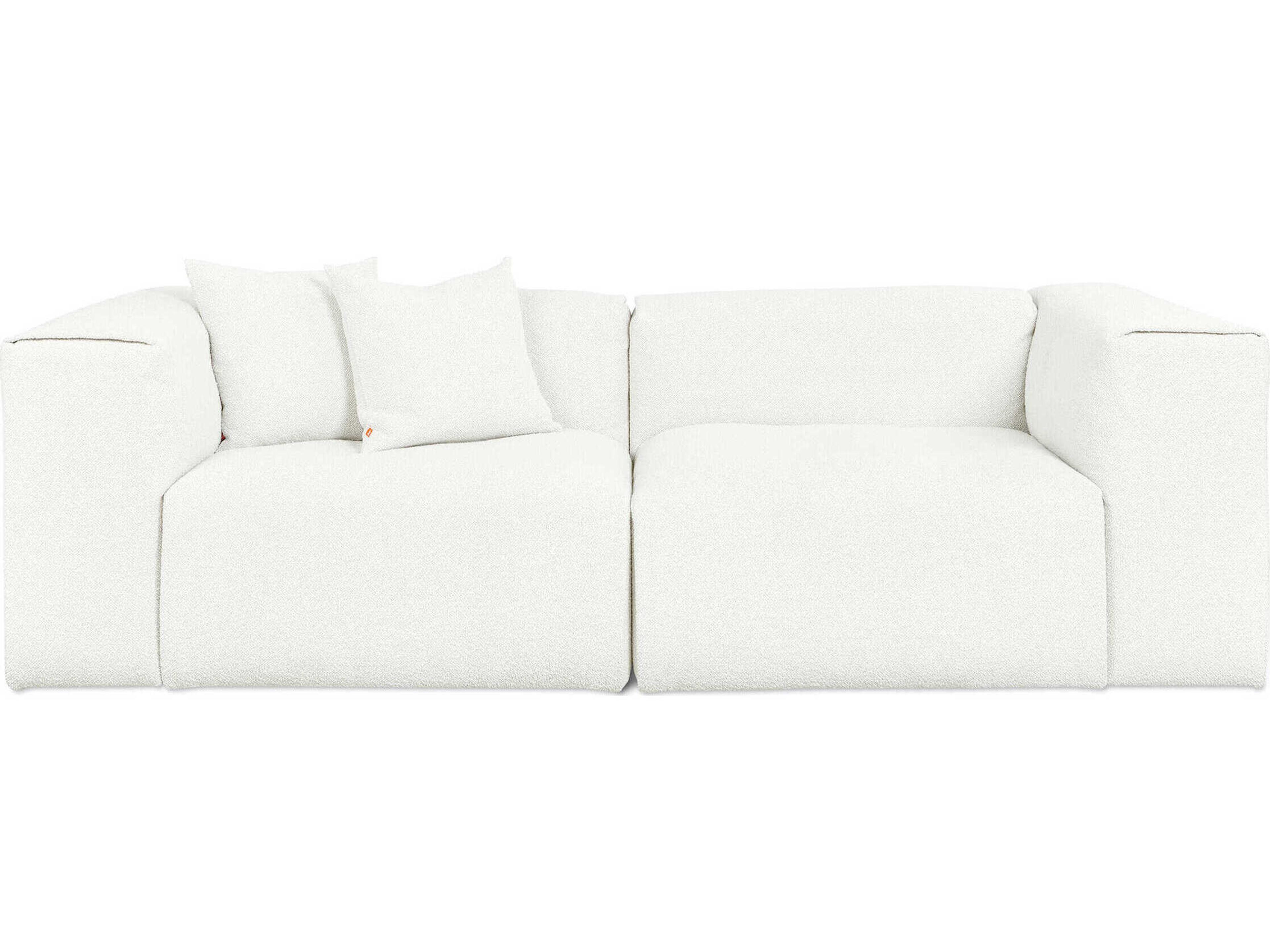 Gus* Modern Nest Morris Bone White Upholstered Sofa