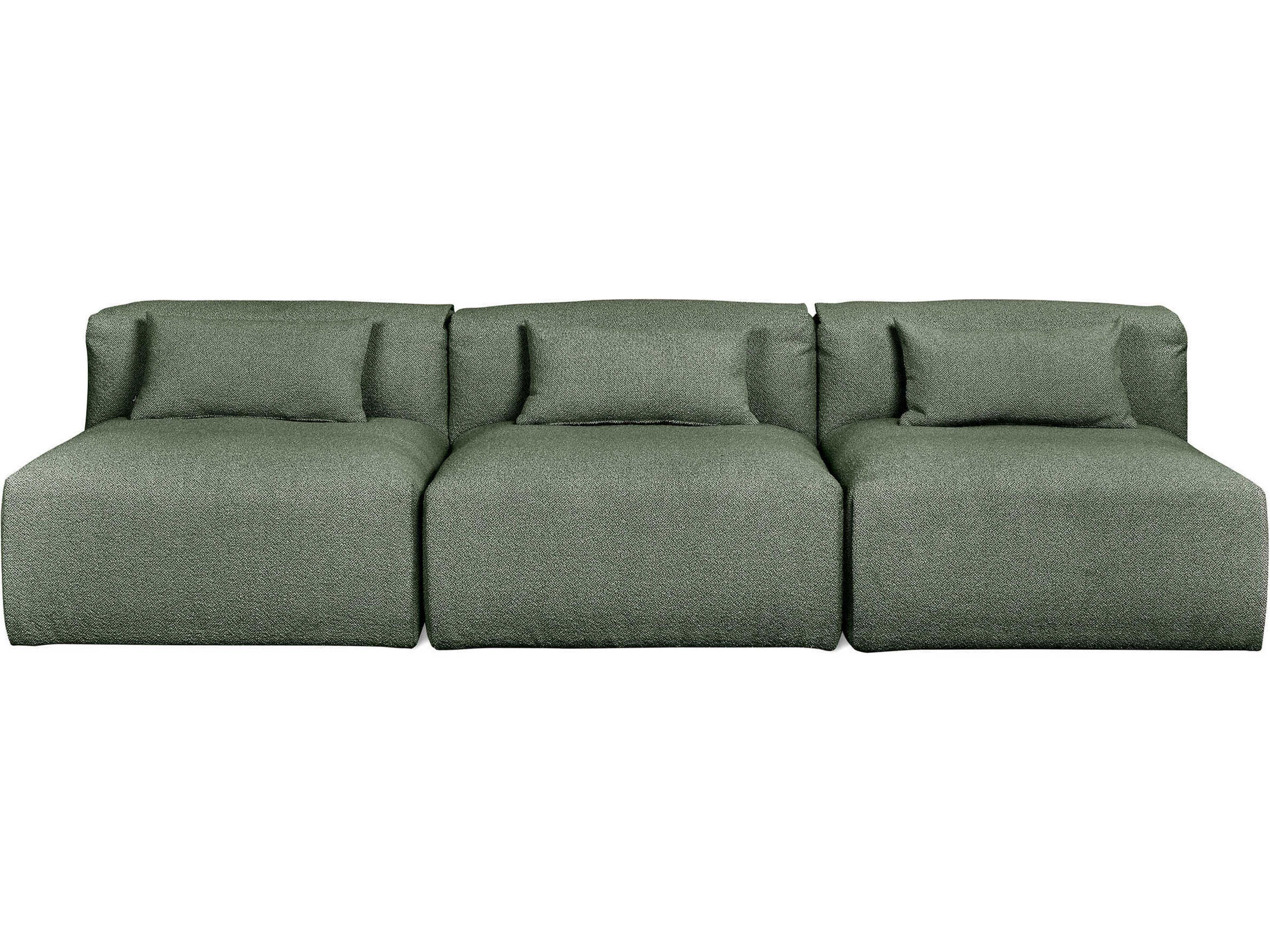 Gus* Modern Nest Morris Pine Green Upholstered Sofa