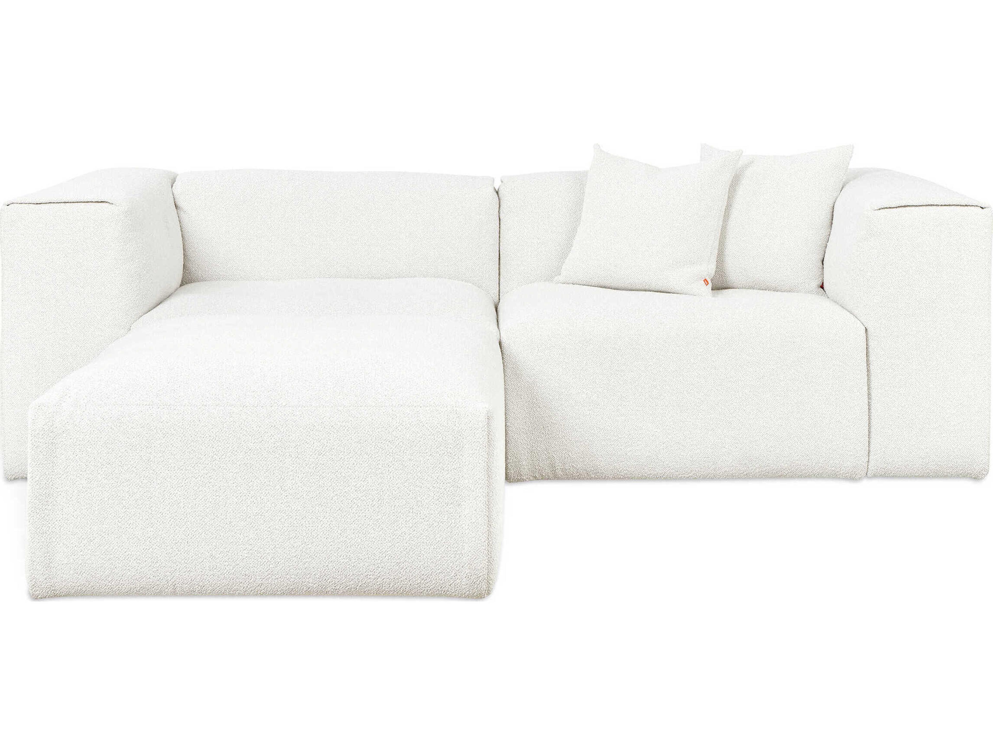 Gus* Modern Nest White Upholstered Sectional Sofa