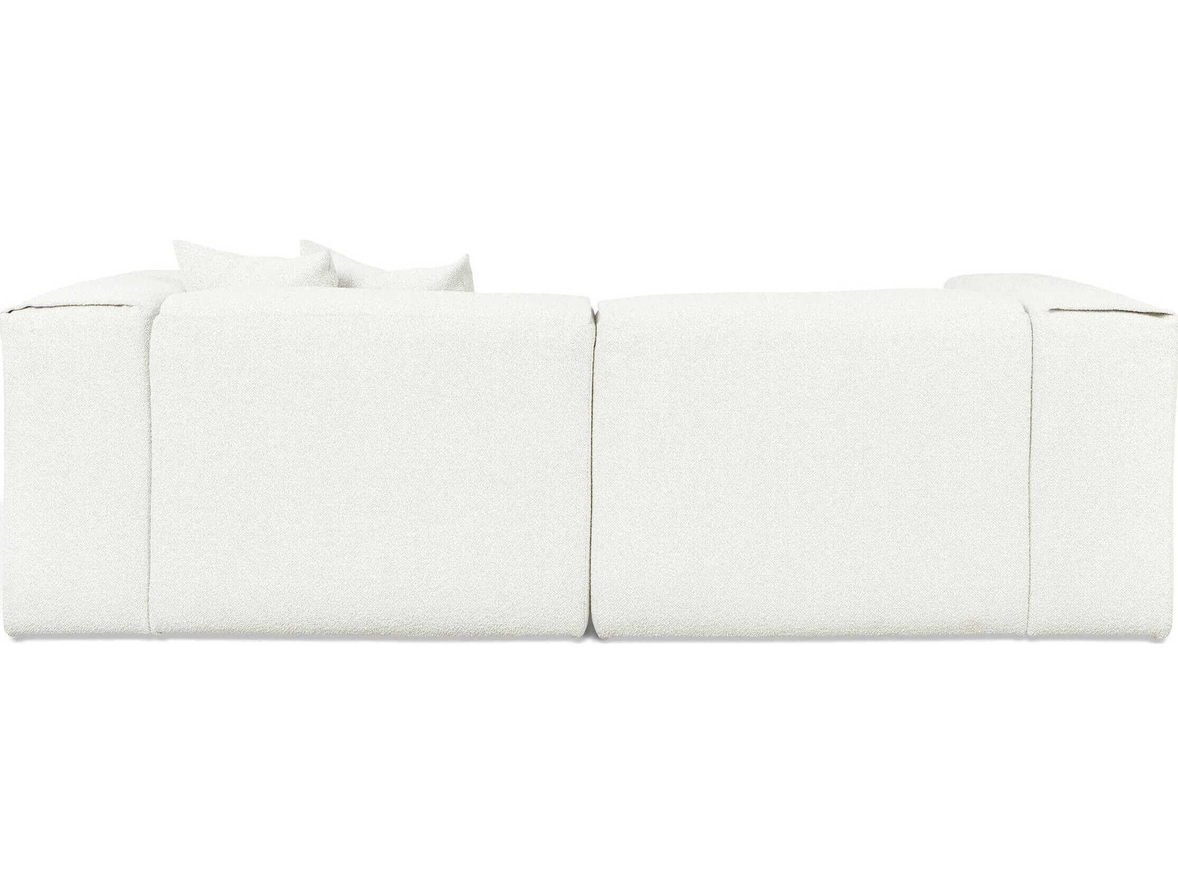 Gus* Modern Nest White Upholstered Sectional Sofa