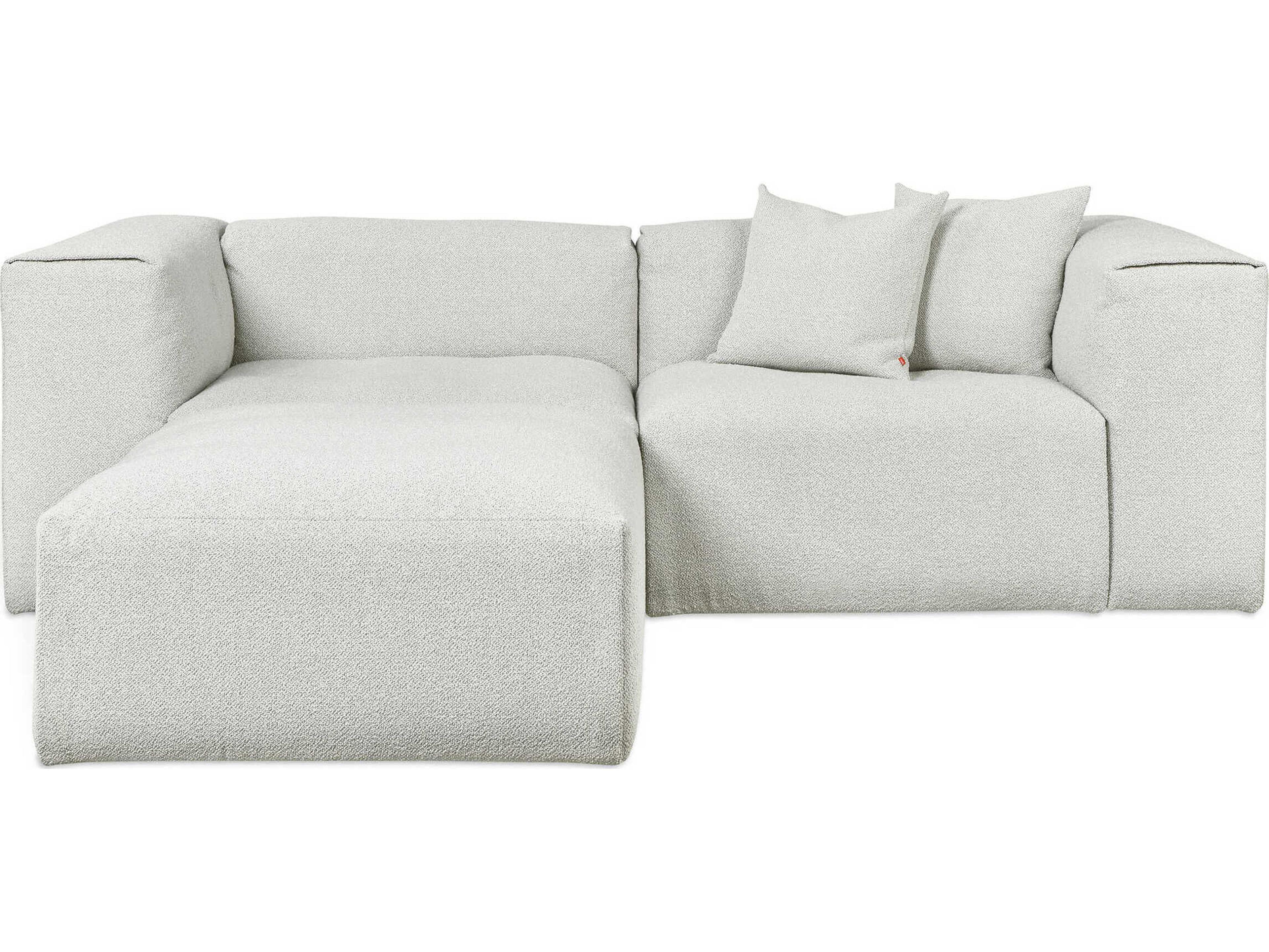 Gus* Modern Nest Gray Upholstered Sectional Sofa