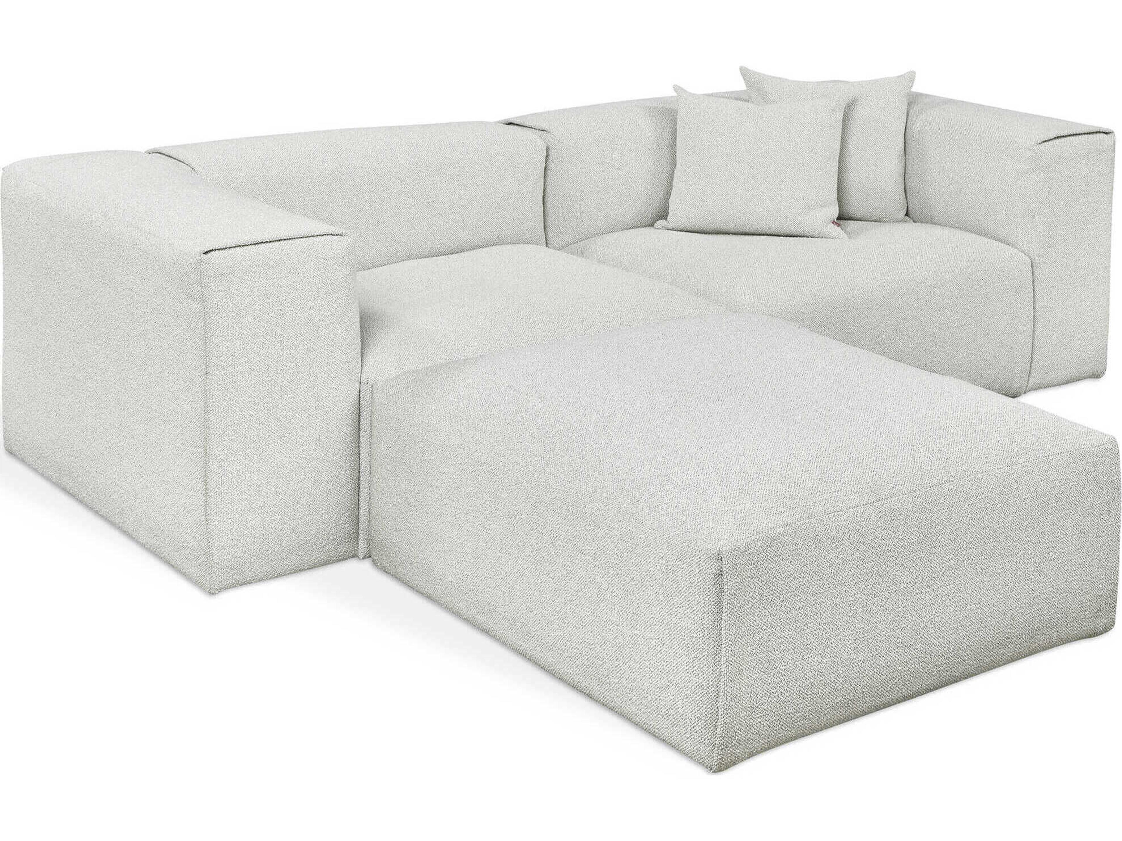 Gus* Modern Nest Gray Upholstered Sectional Sofa