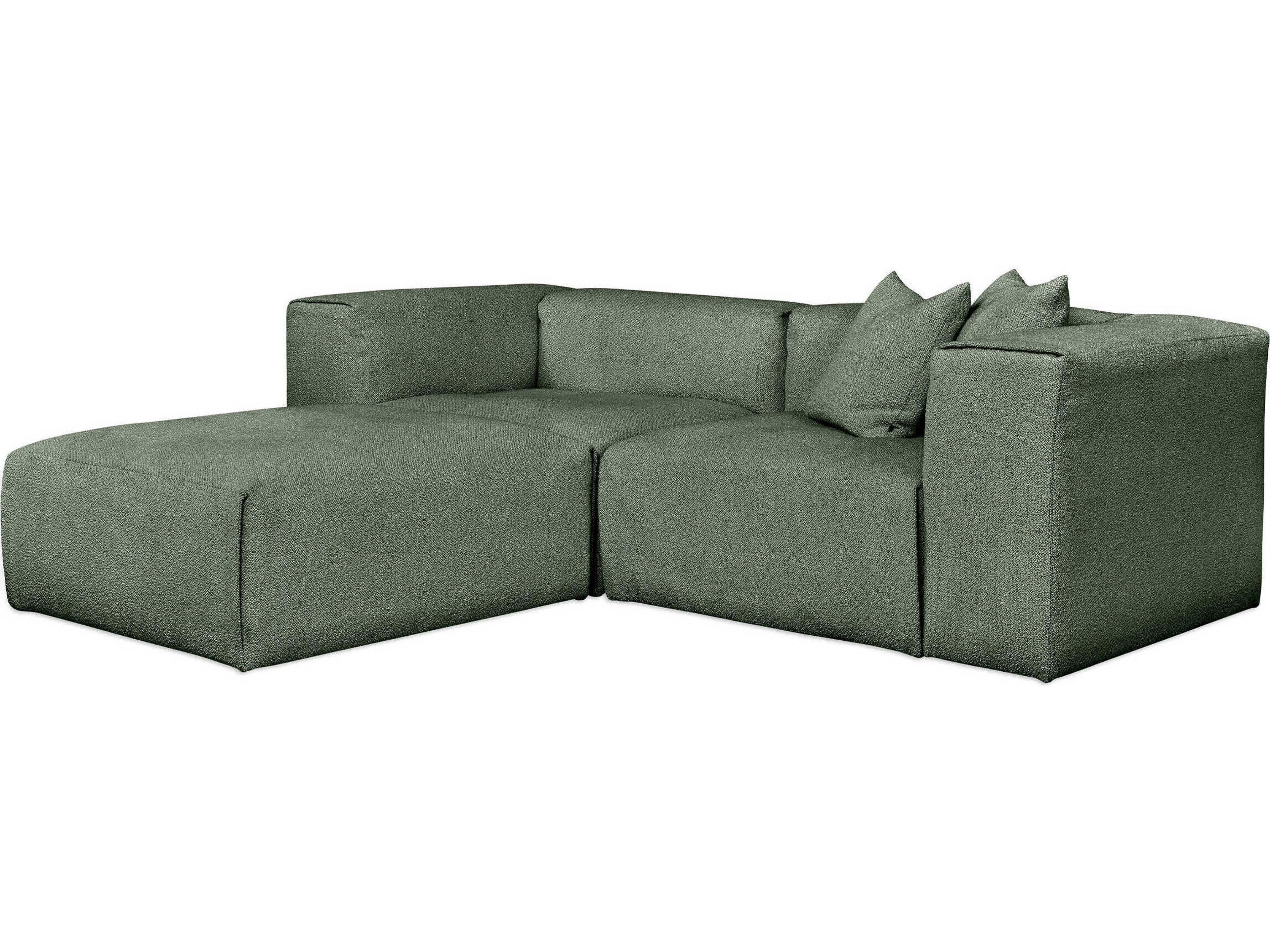 Nest Green Upholstered Sectional Sofa
