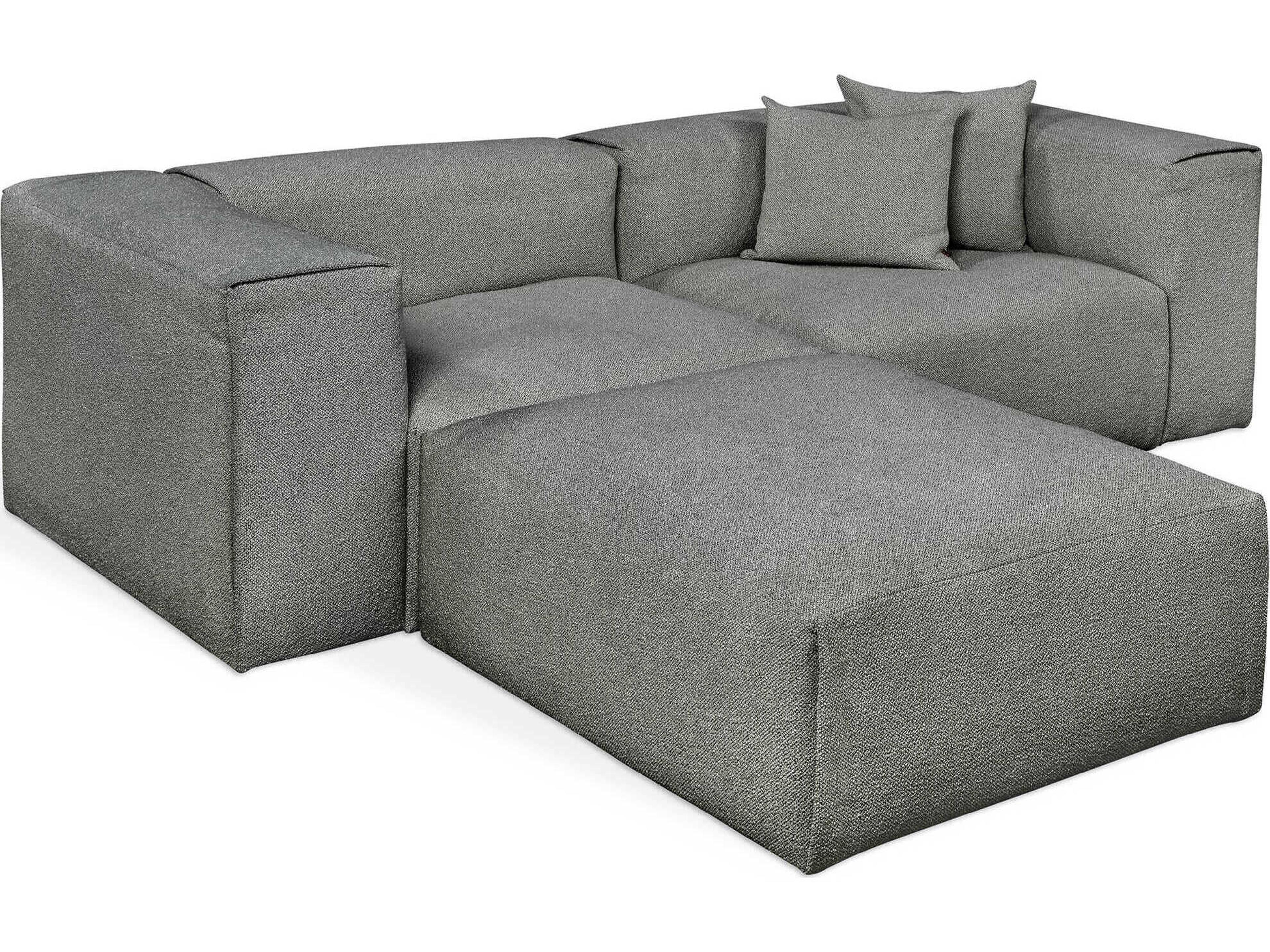 Gus* Modern Nest Gray Upholstered Sectional Sofa