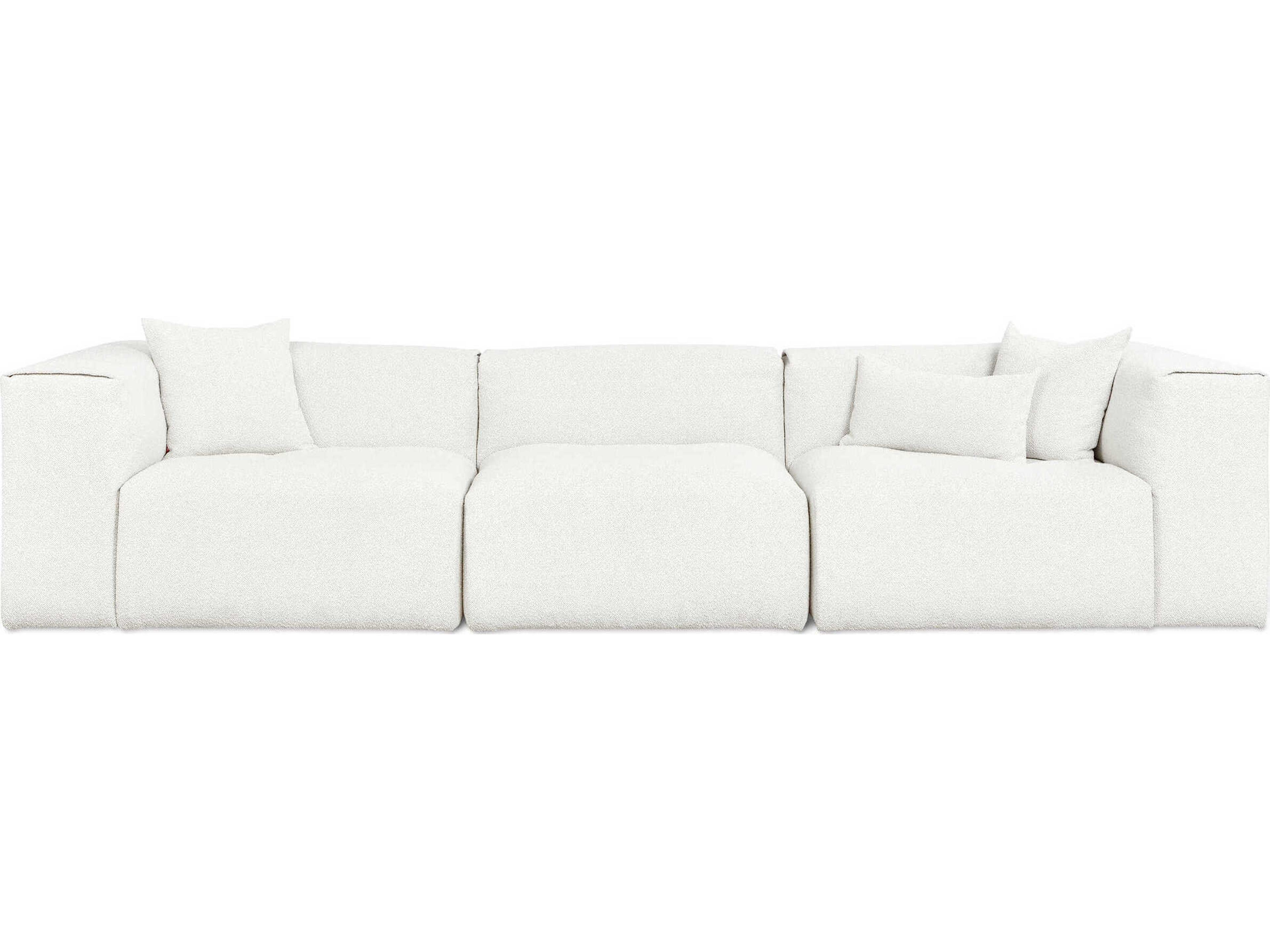 Gus* Modern Nest Morris Bone White Upholstered Sofa