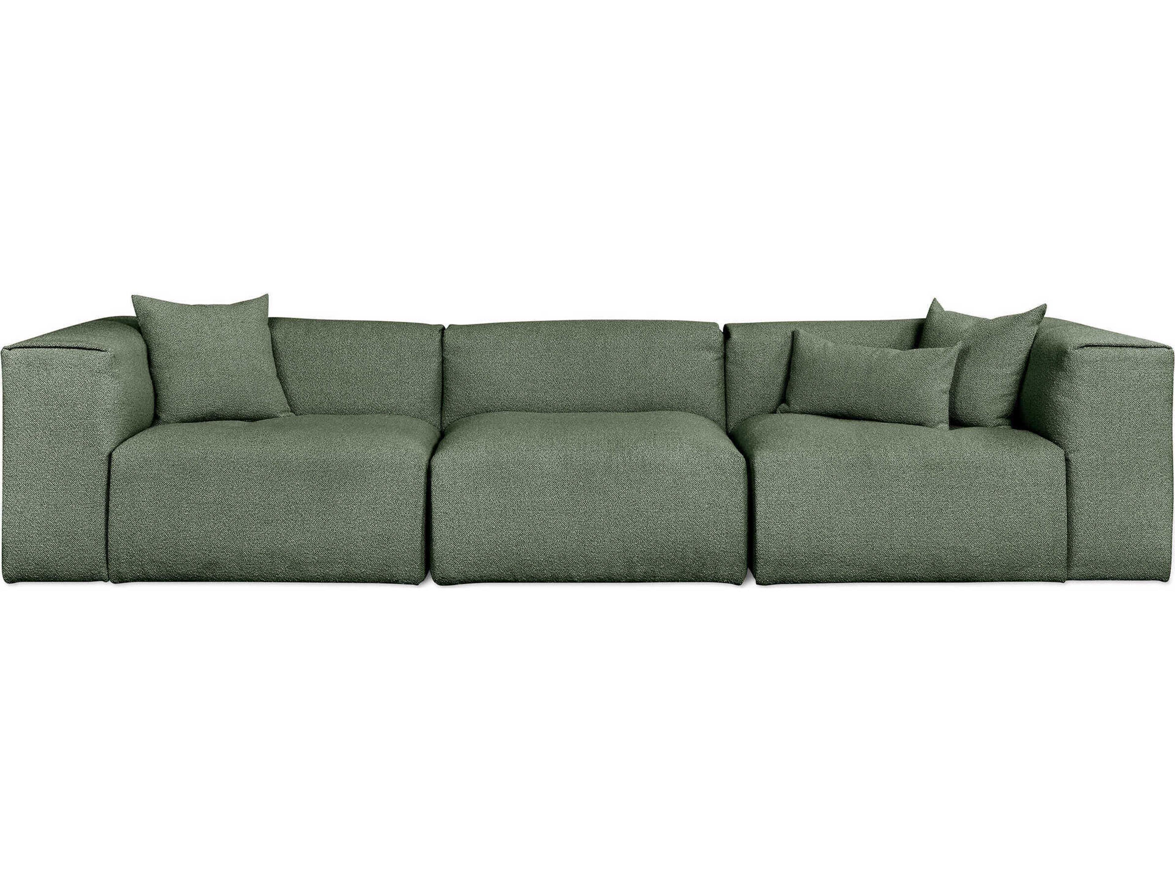 Gus* Modern Nest Morris Pine Green Upholstered Sofa