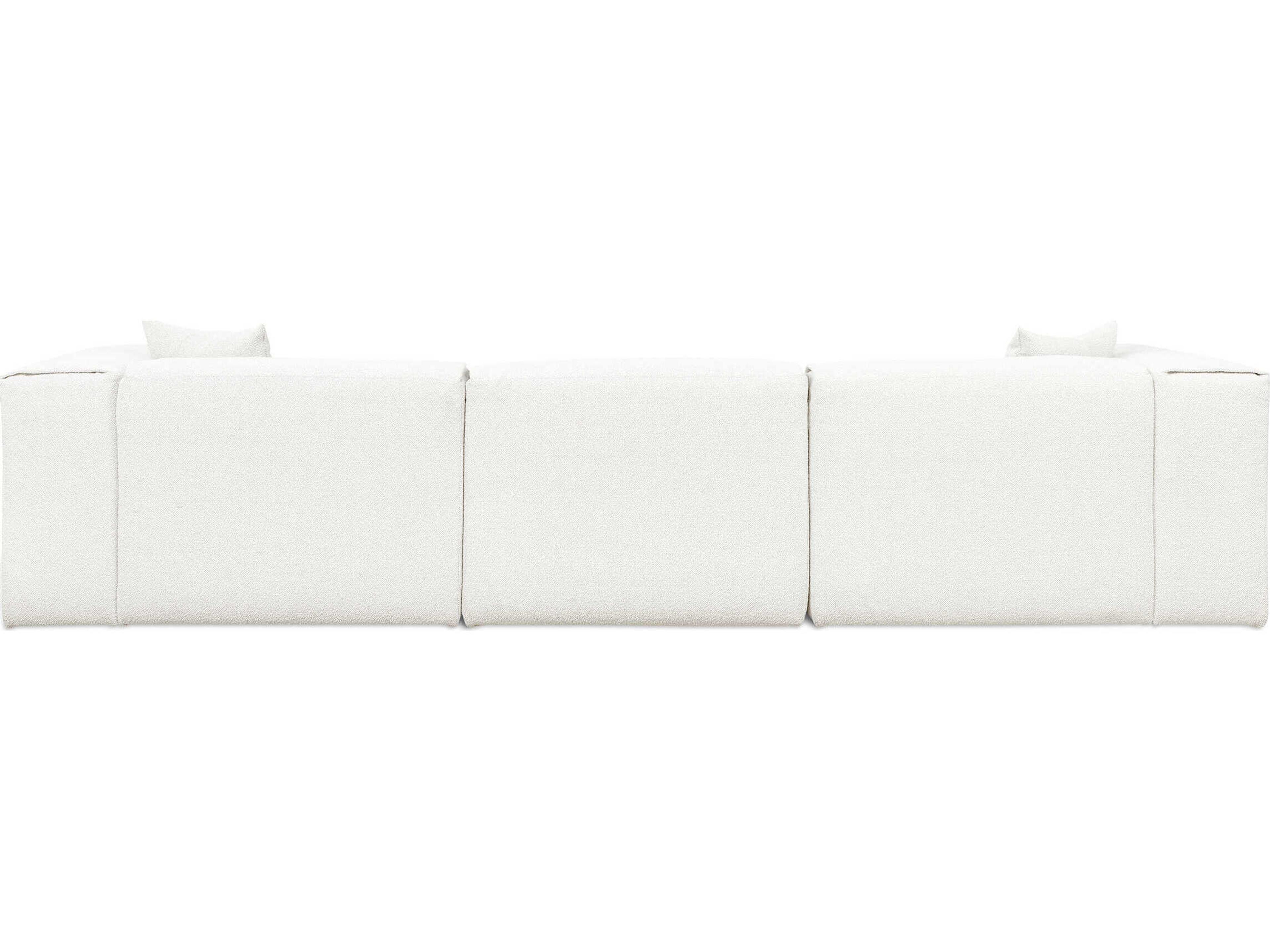Gus* Modern Nest White Upholstered Sectional Sofa