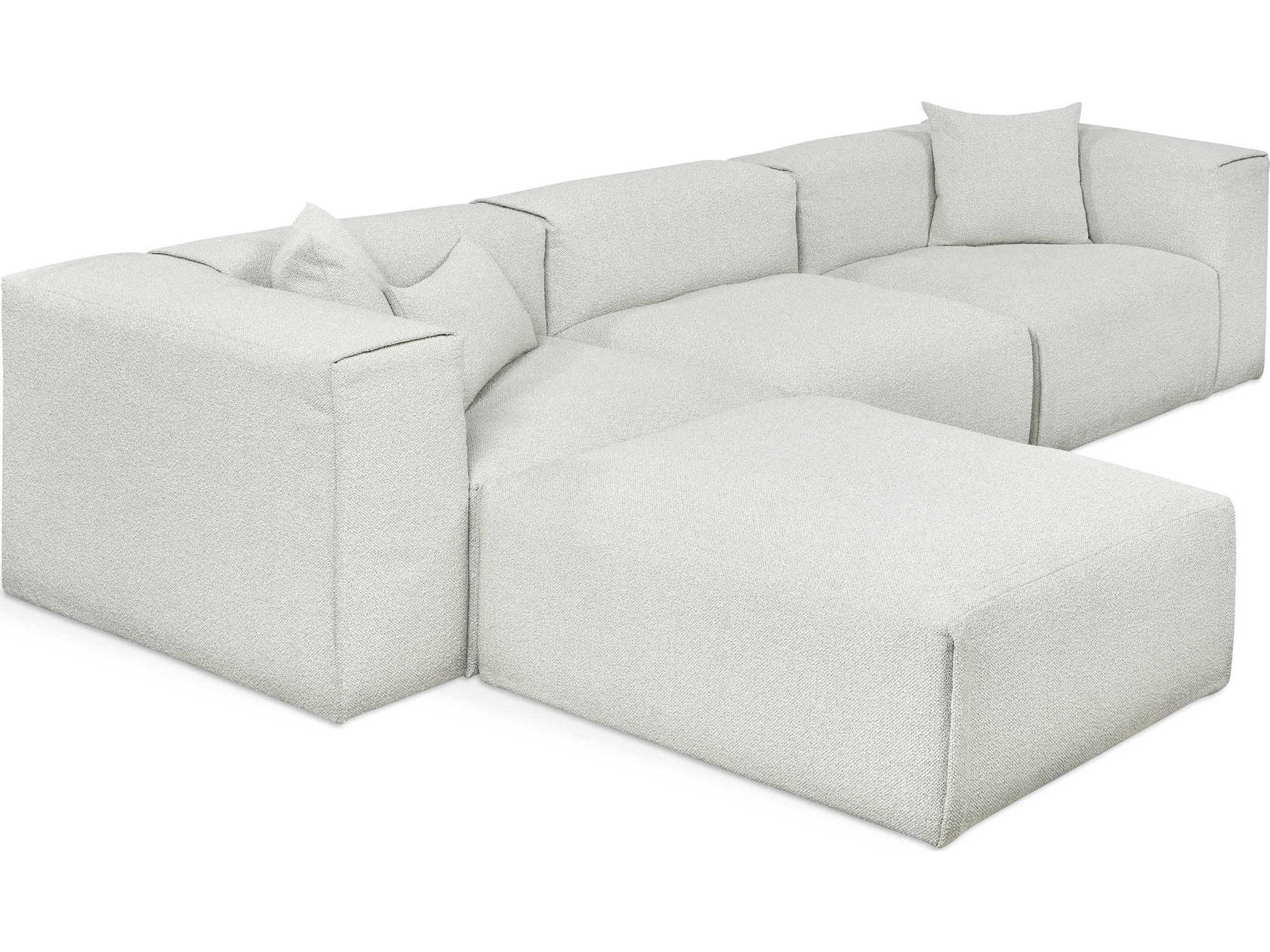 Gus* Modern Nest Gray Upholstered Sectional Sofa
