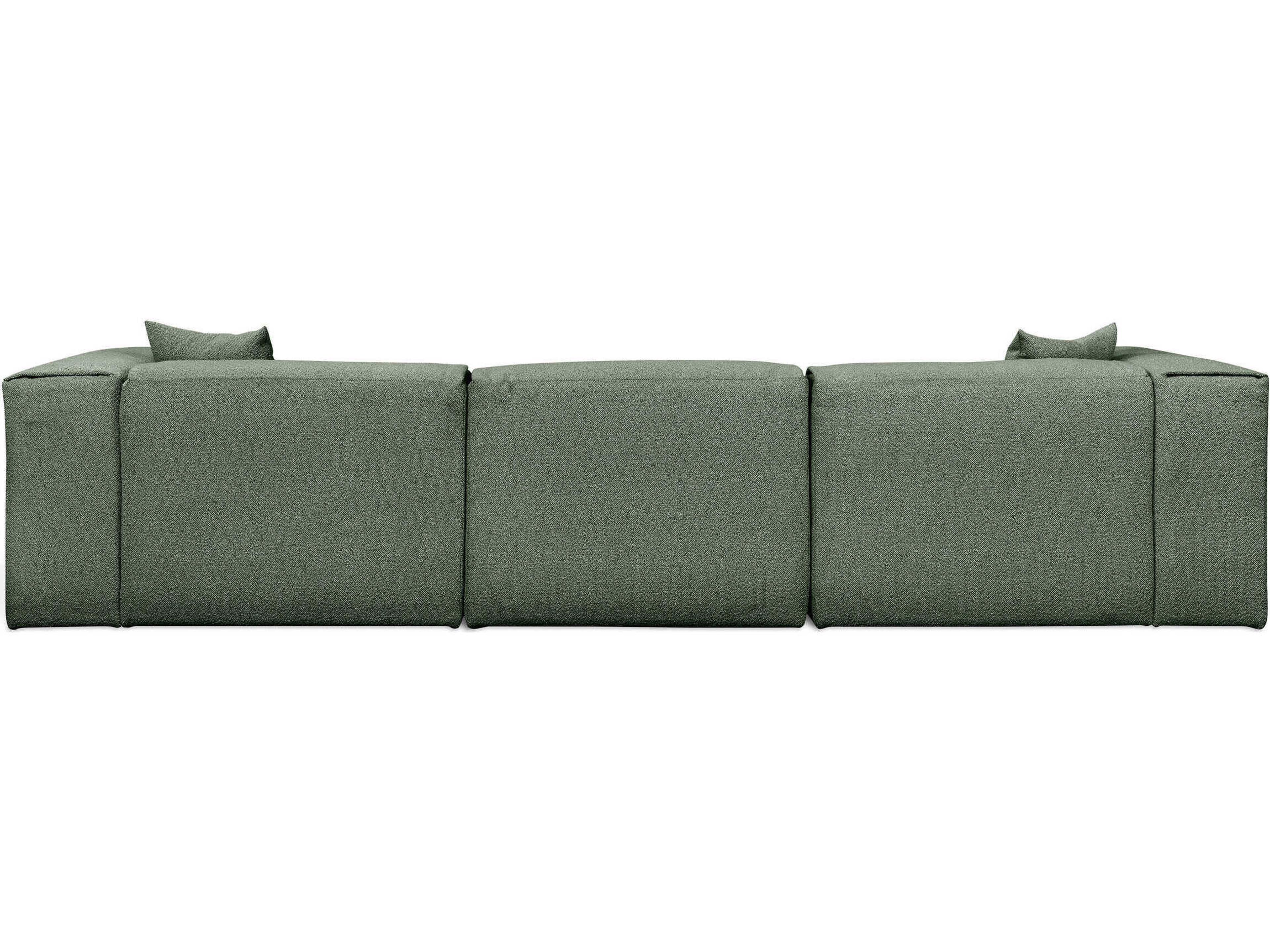 Gus* Modern Nest Green Upholstered Sectional Sofa