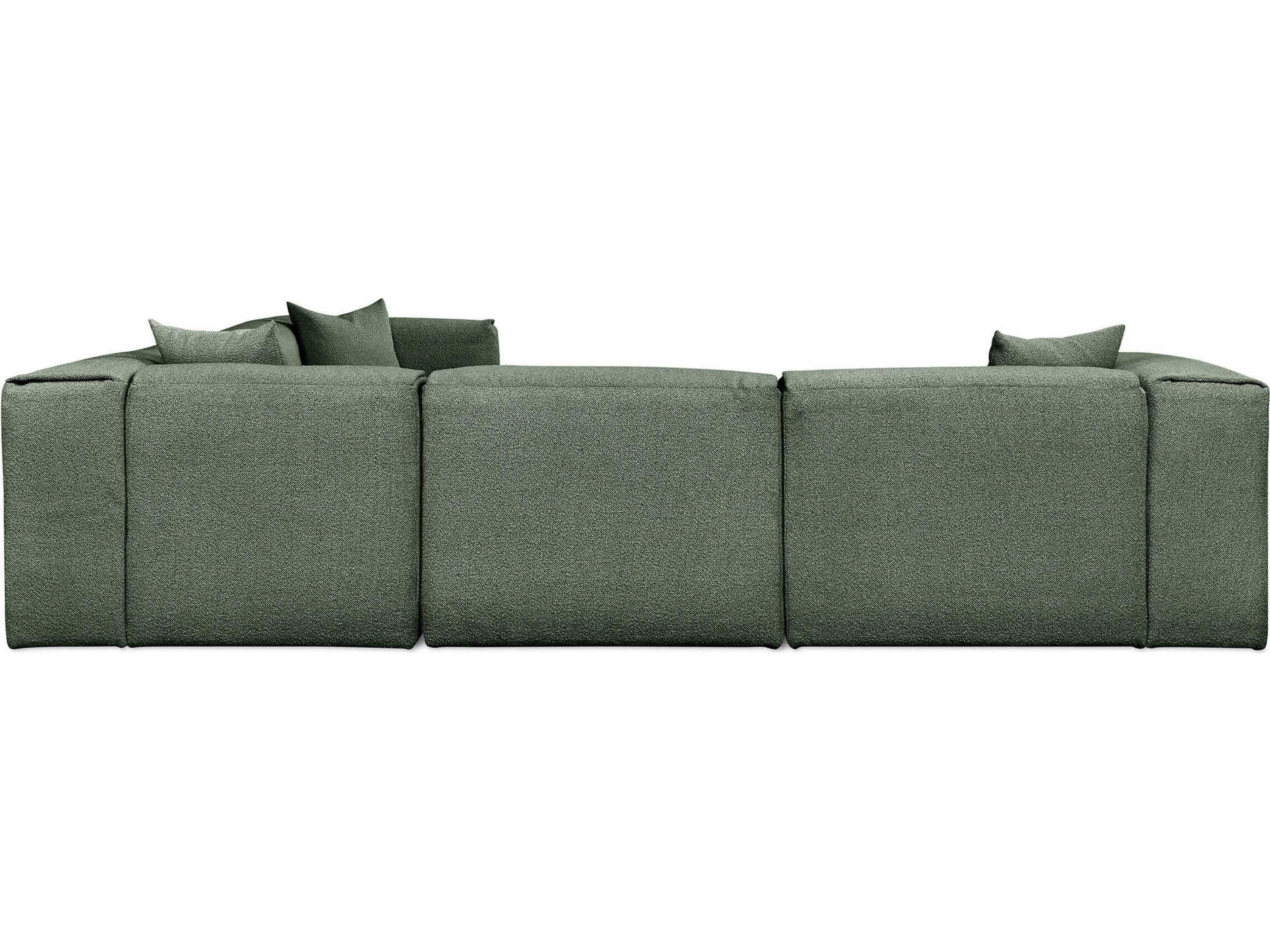 Gus* Modern Nest Green Upholstered Sectional Sofa