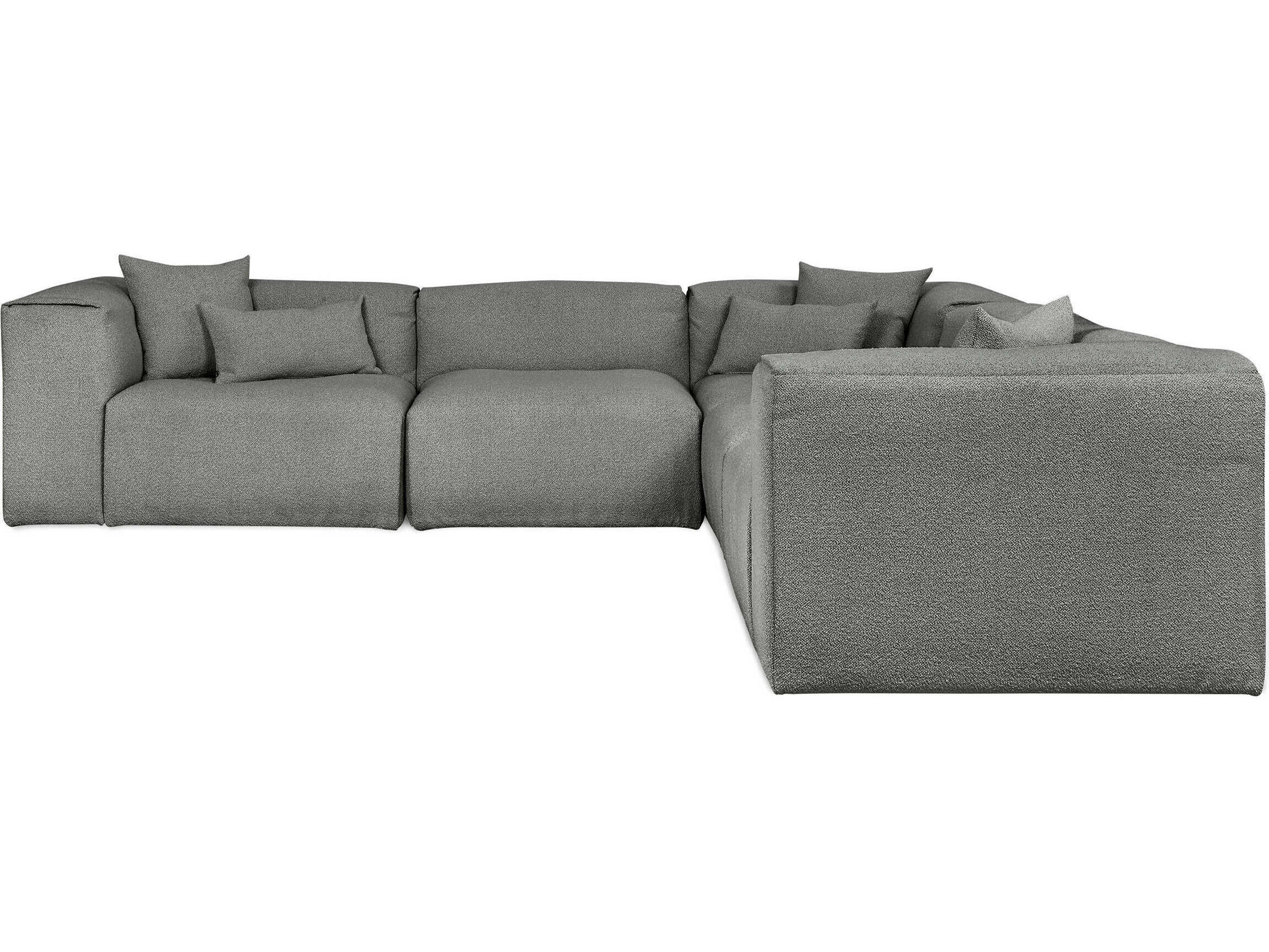 Gus* Modern Nest Gray Upholstered Sectional Sofa