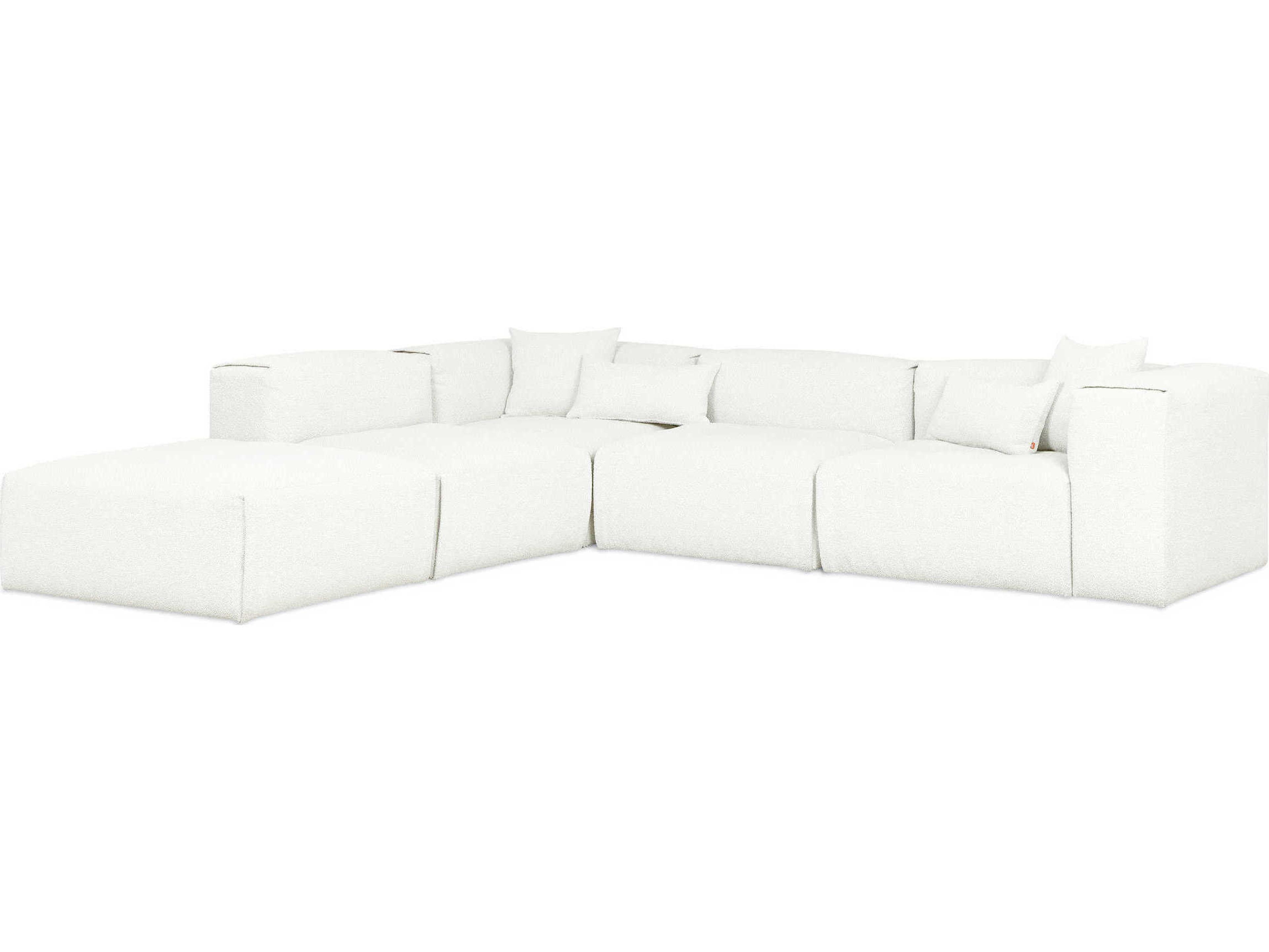 Nest White Upholstered Sectional Sofa