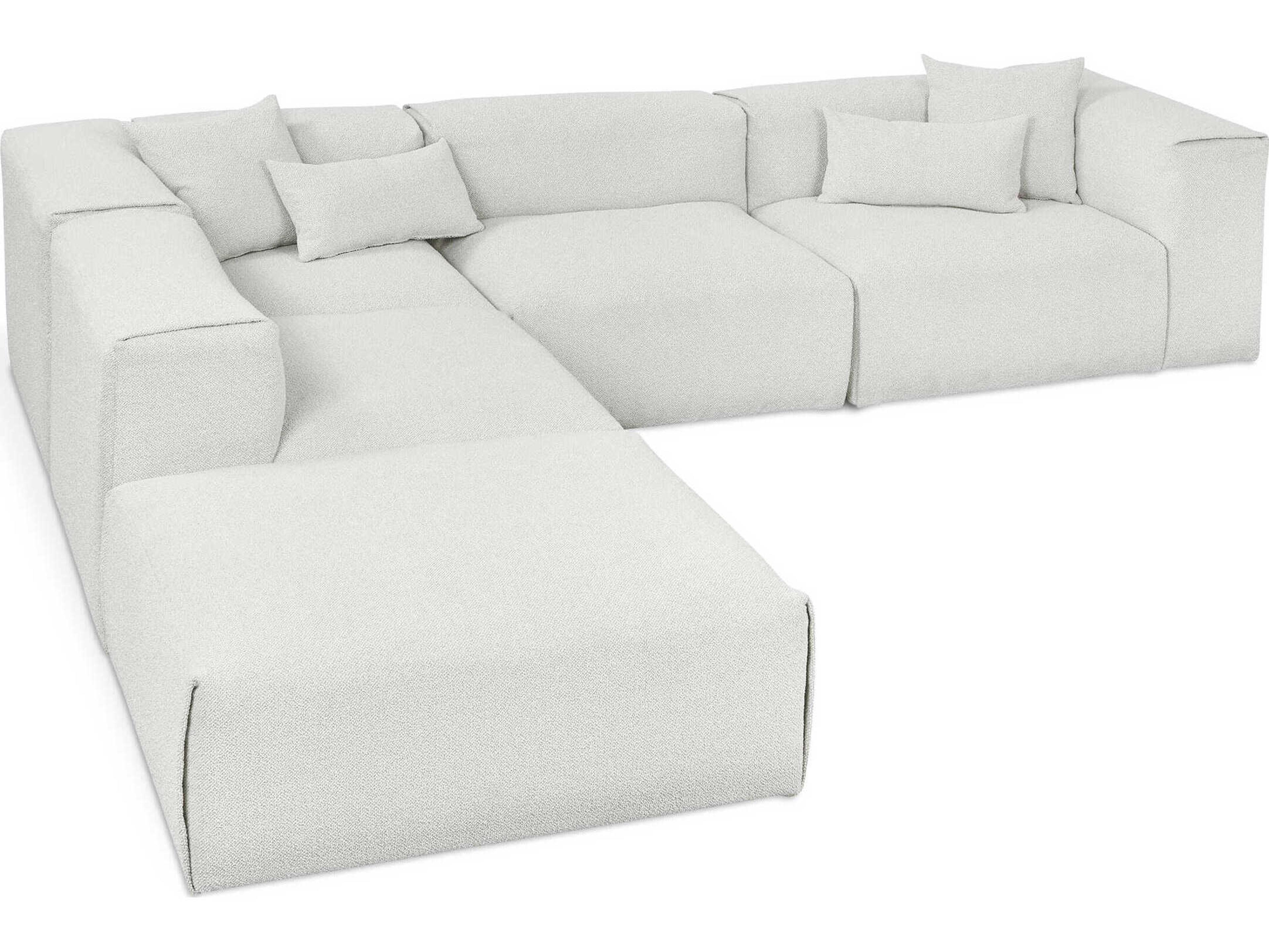 Gus* Modern Nest Gray Upholstered Sectional Sofa