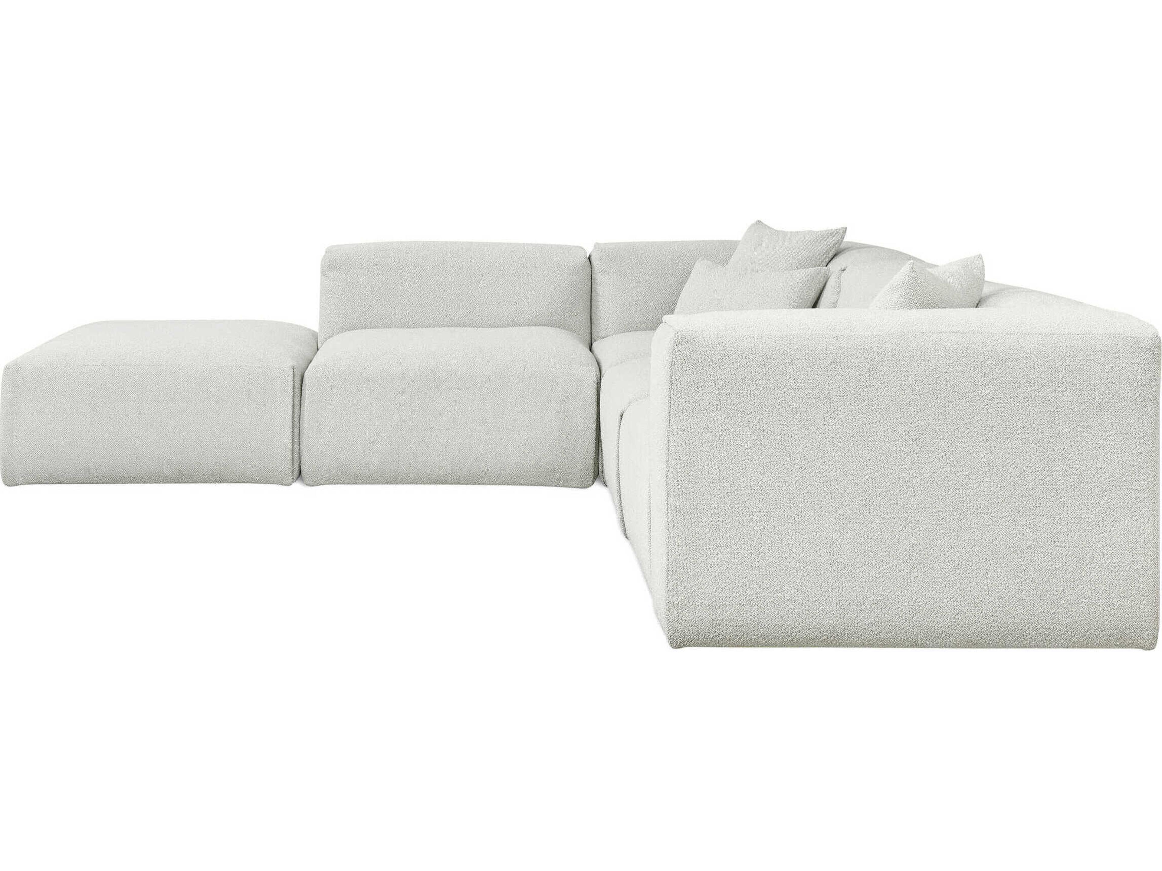 Gus* Modern Nest Gray Upholstered Sectional Sofa