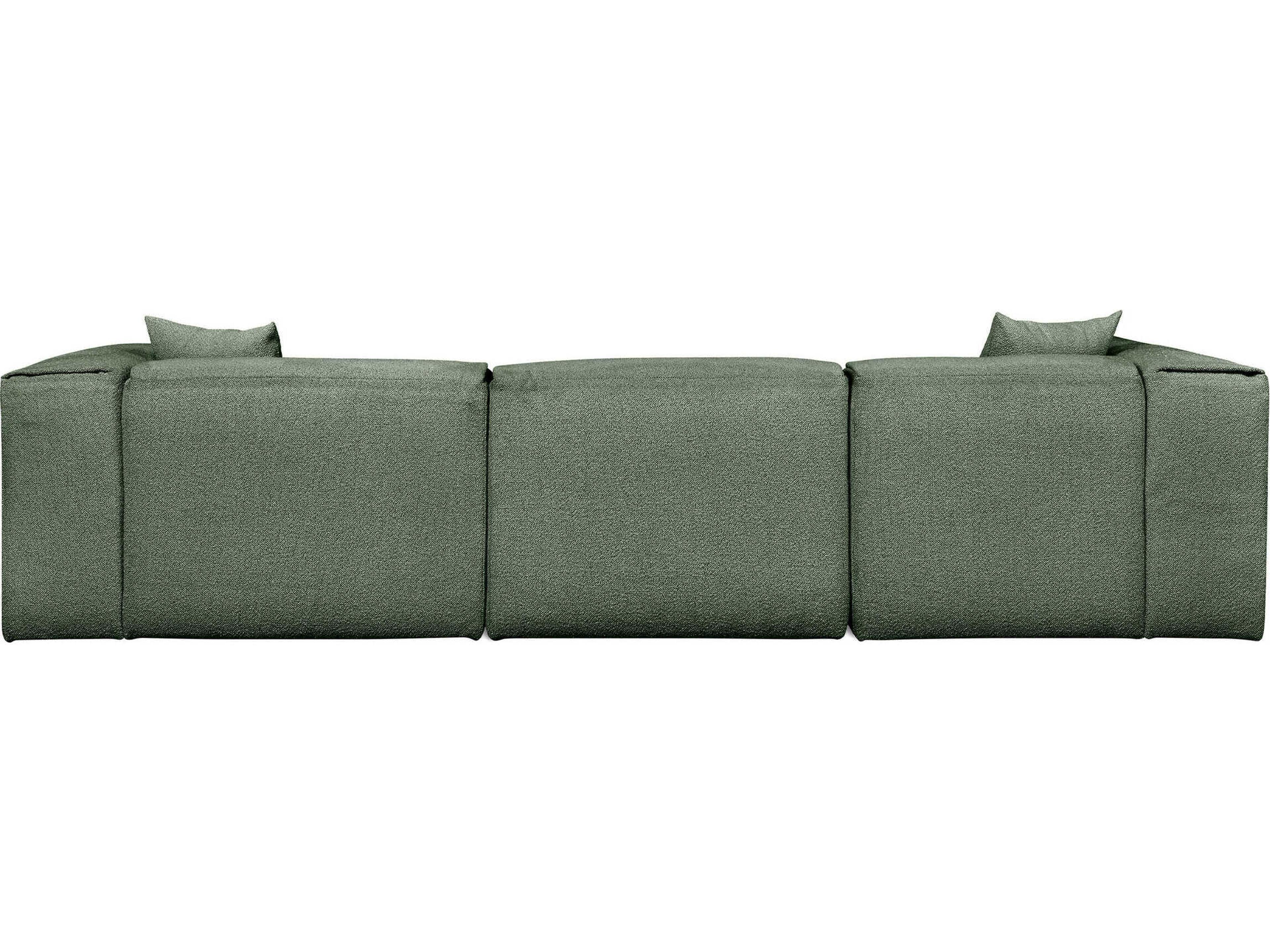 Gus* Modern Nest Green Upholstered Sectional Sofa