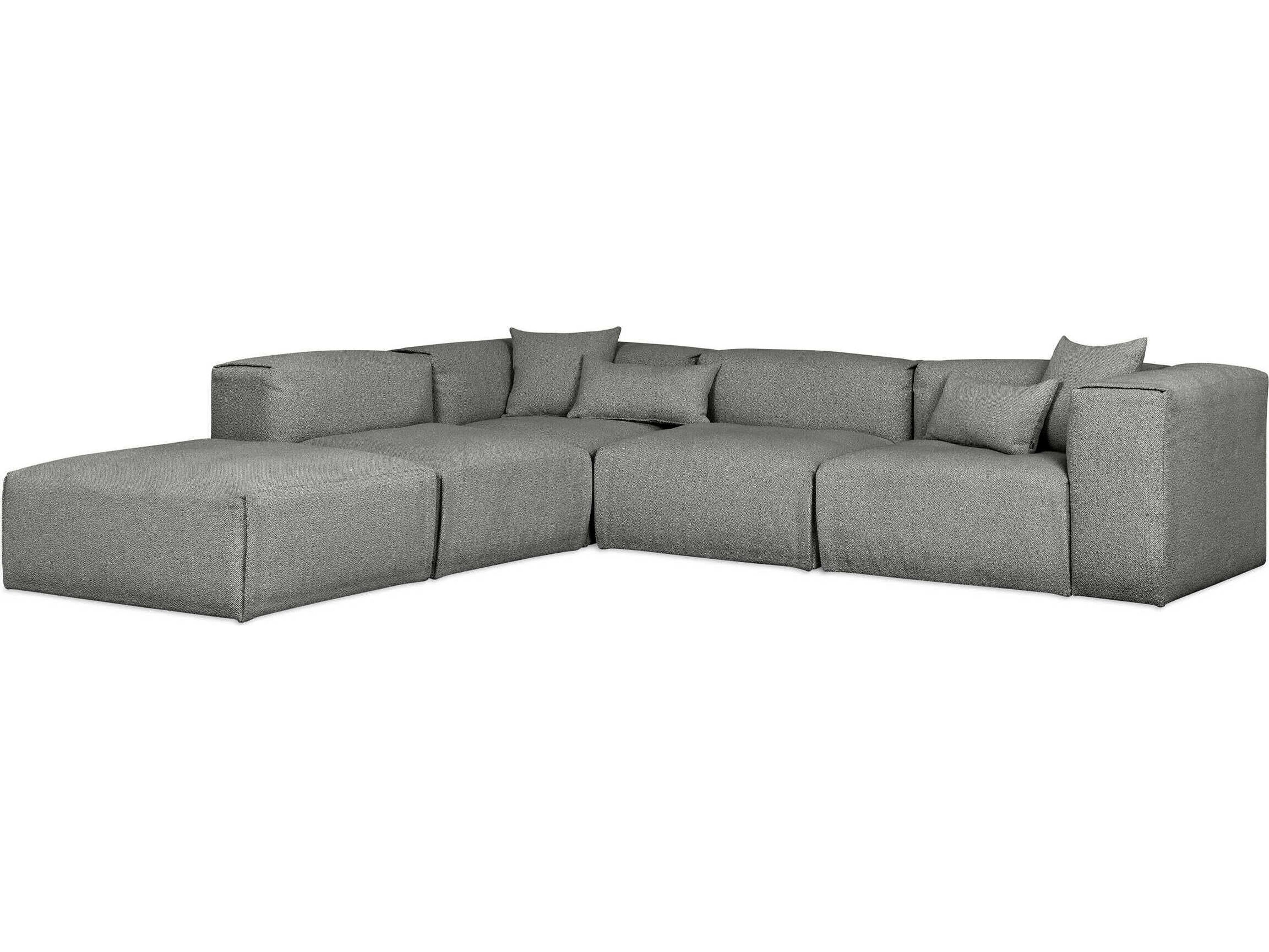 Nest Gray Upholstered Sectional Sofa