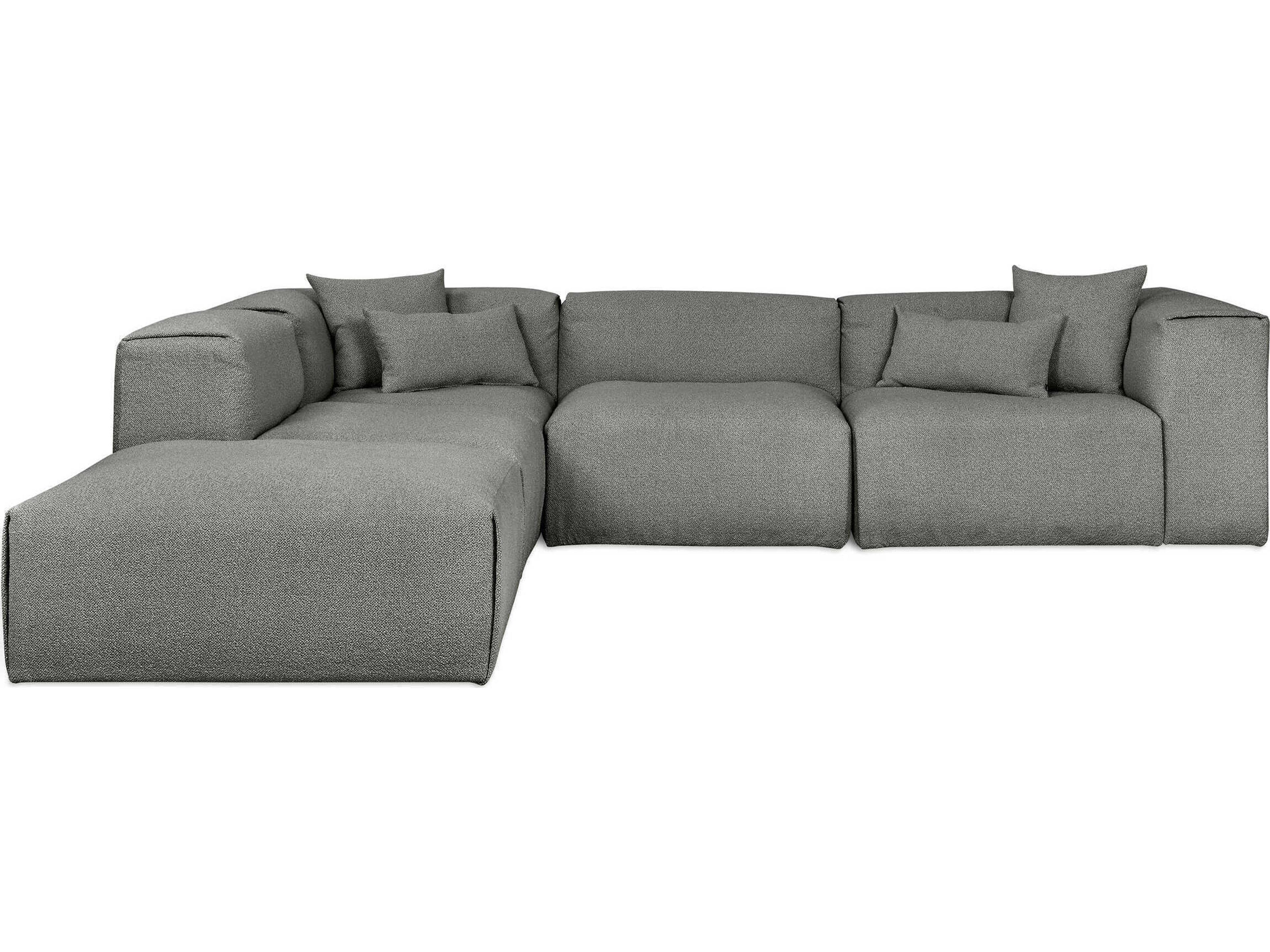Gus* Modern Nest Gray Upholstered Sectional Sofa