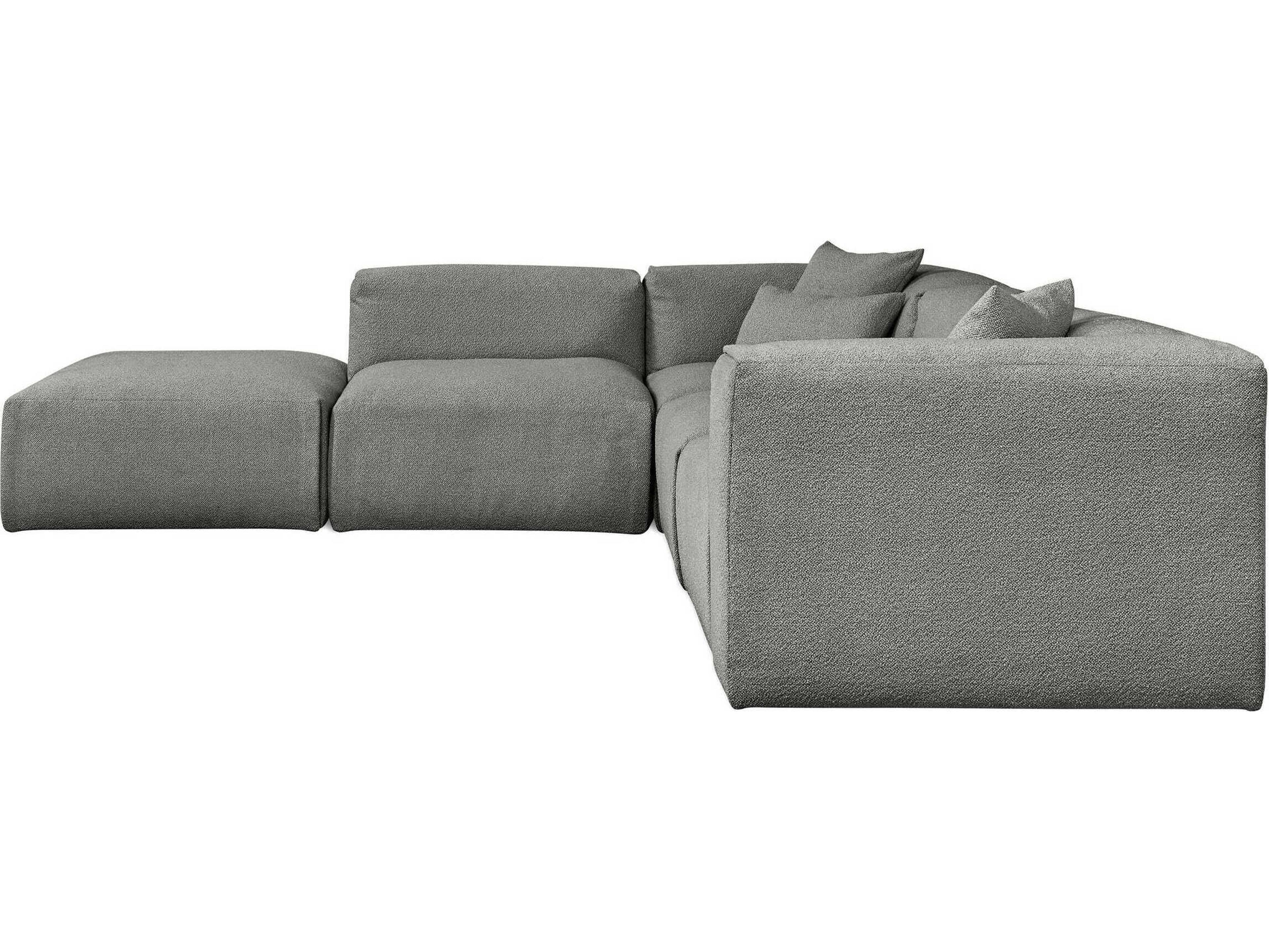Gus* Modern Nest Gray Upholstered Sectional Sofa