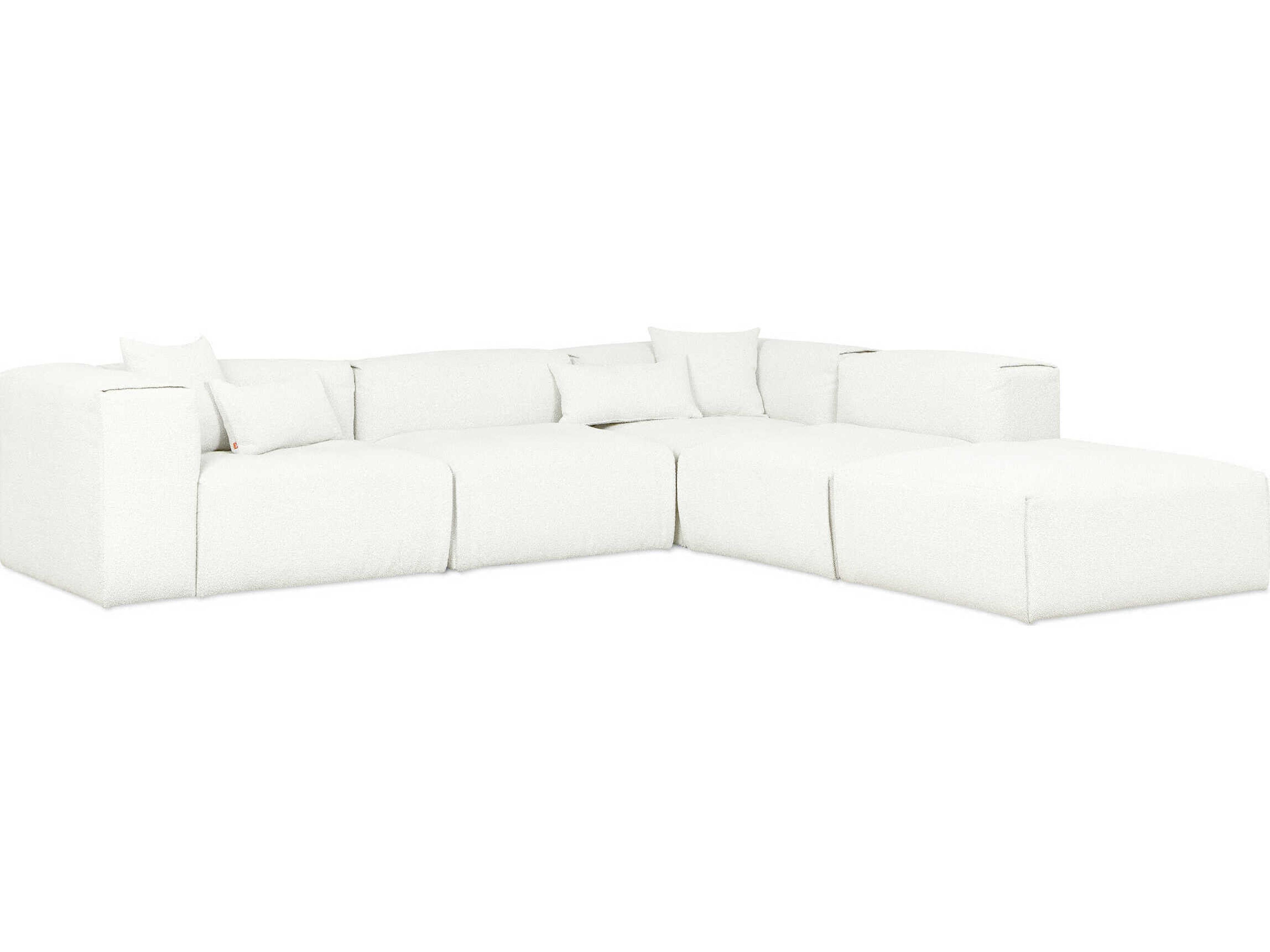 Nest White Upholstered Sectional Sofa