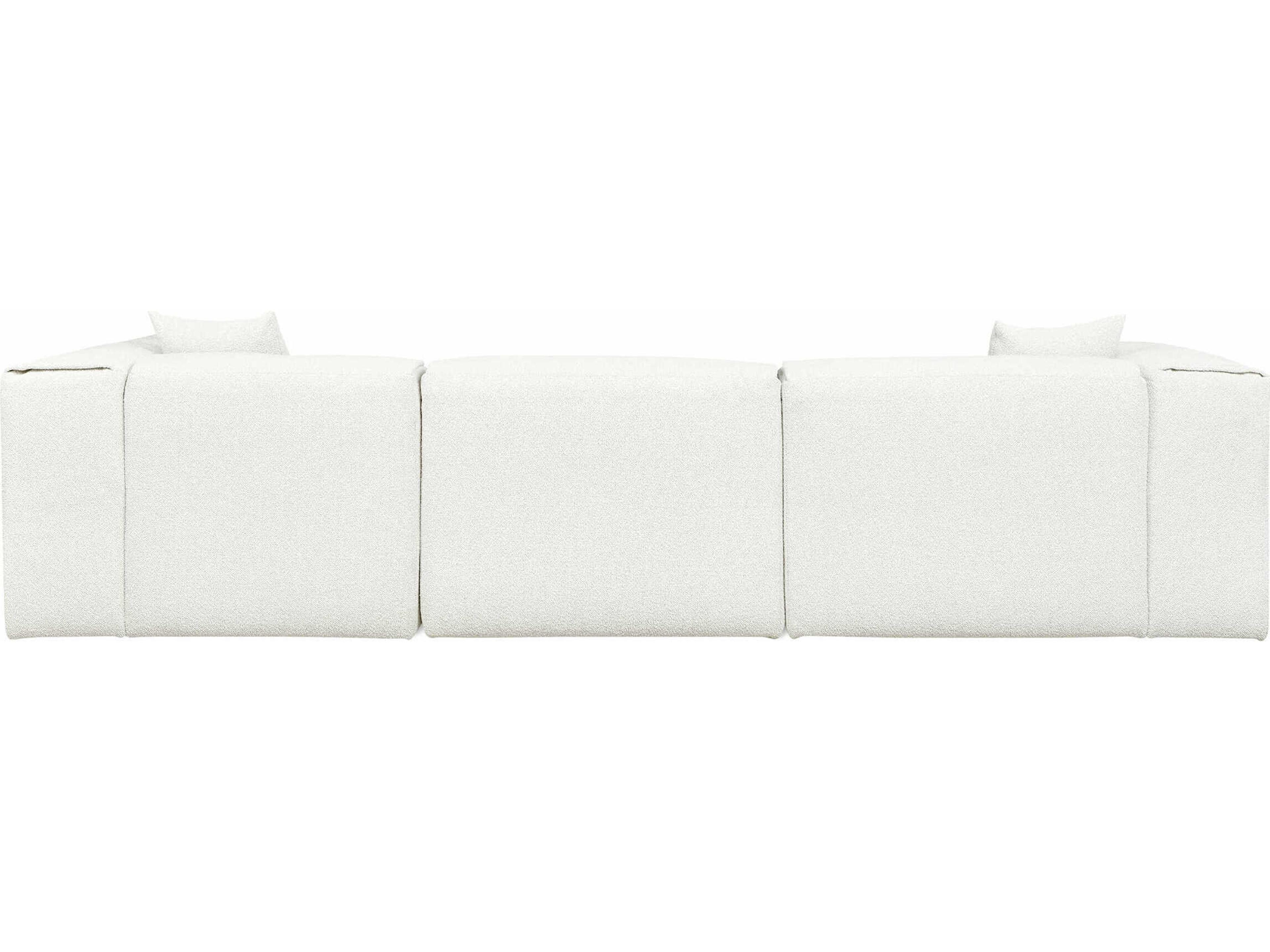 Gus* Modern Nest White Upholstered Sectional Sofa