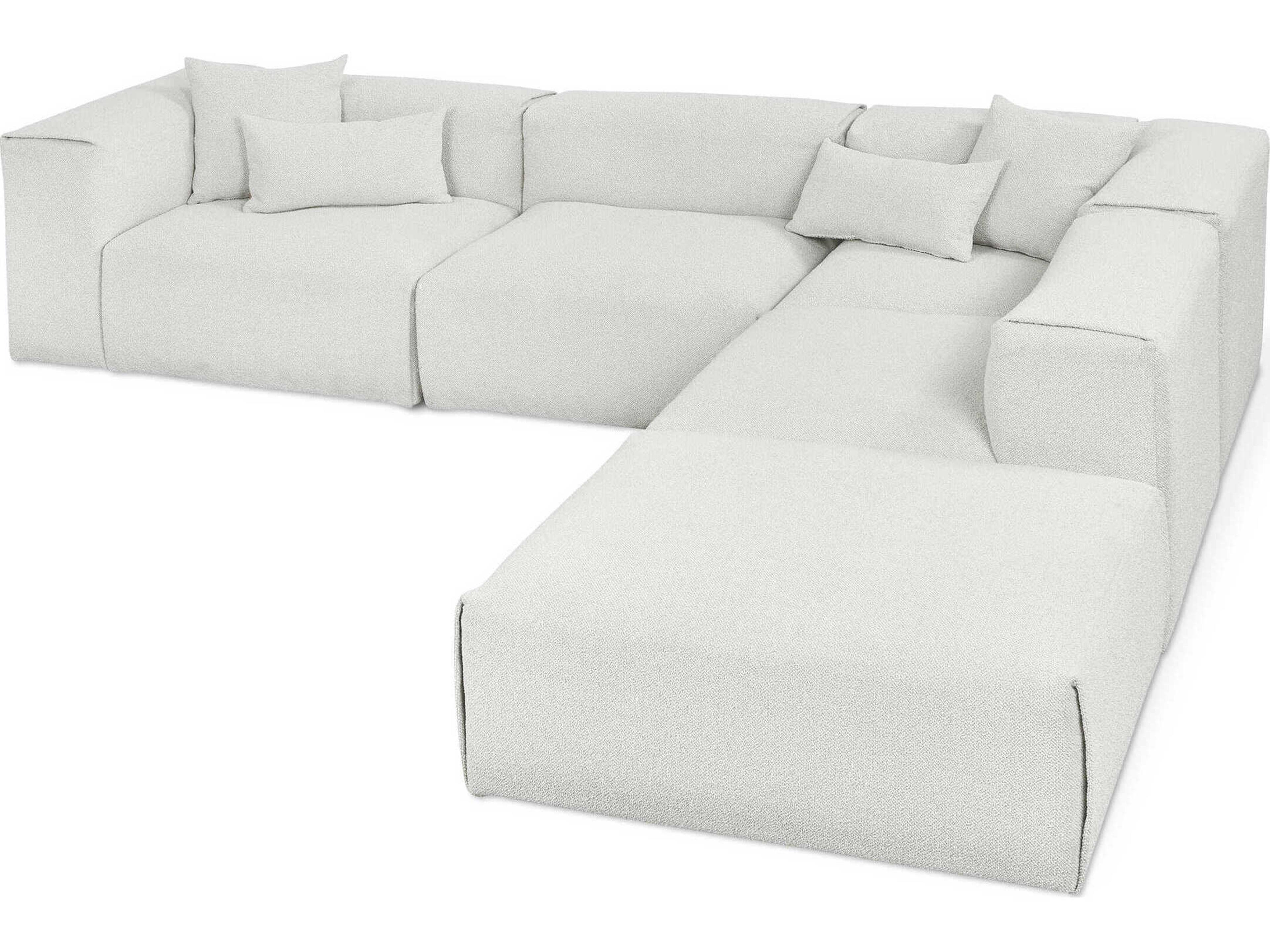 Gus* Modern Nest Gray Upholstered Sectional Sofa