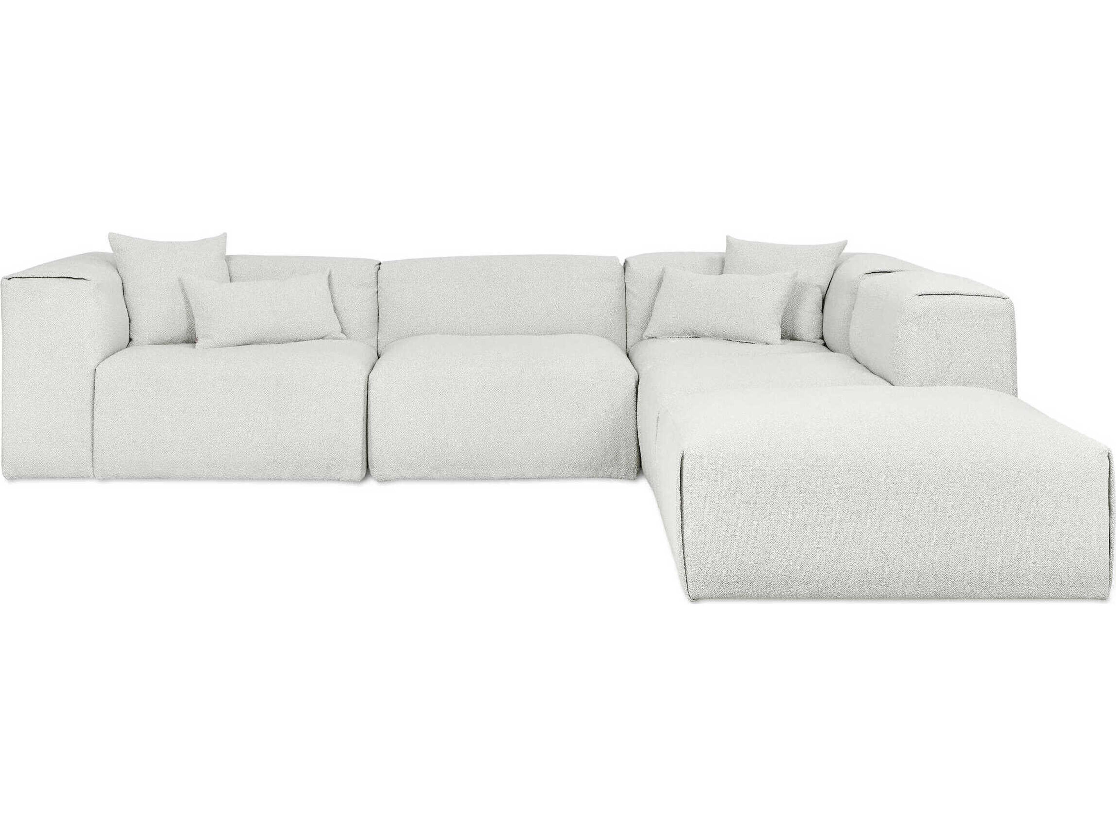 Gus* Modern Nest Gray Upholstered Sectional Sofa