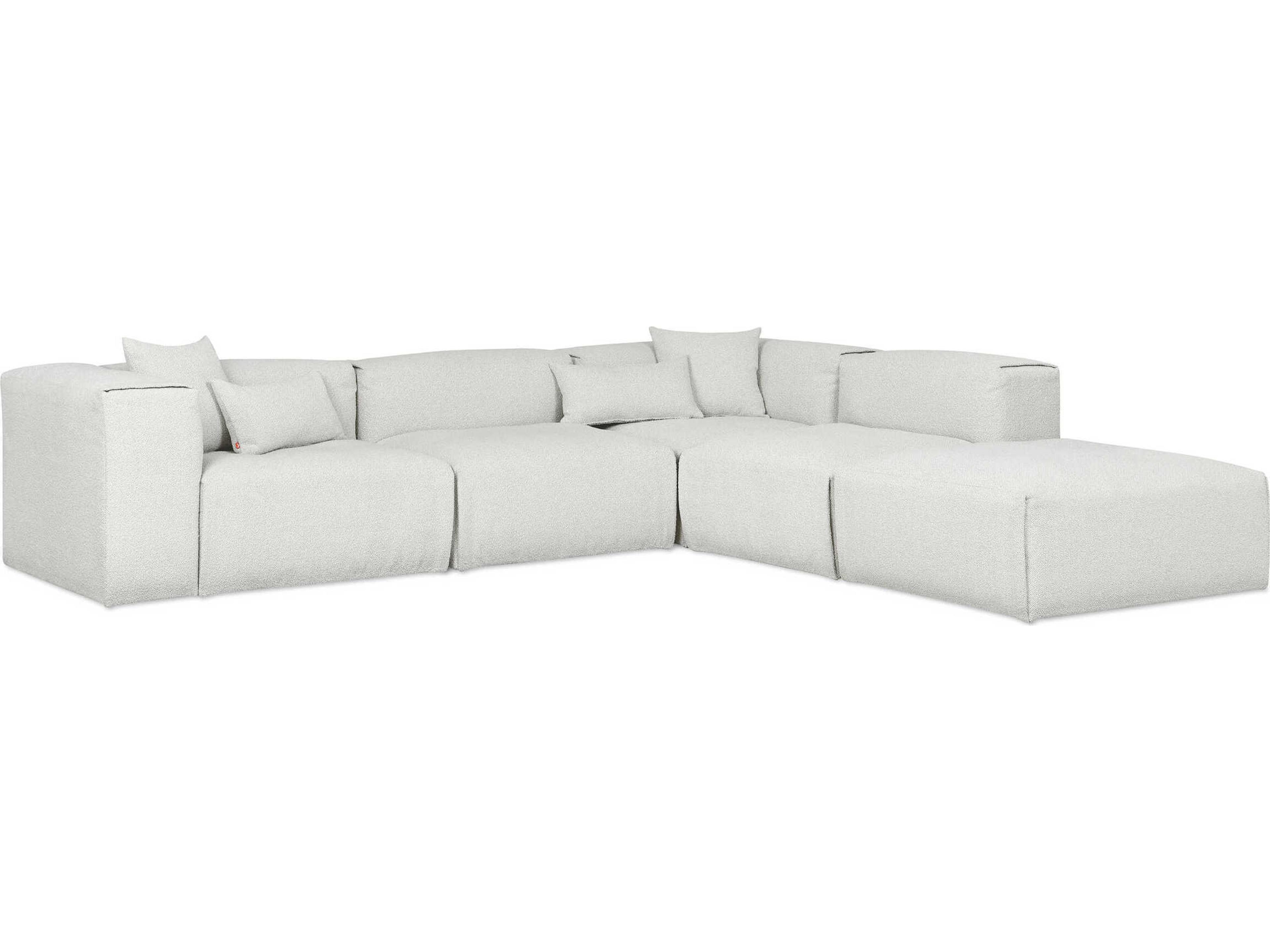 Nest Gray Upholstered Sectional Sofa