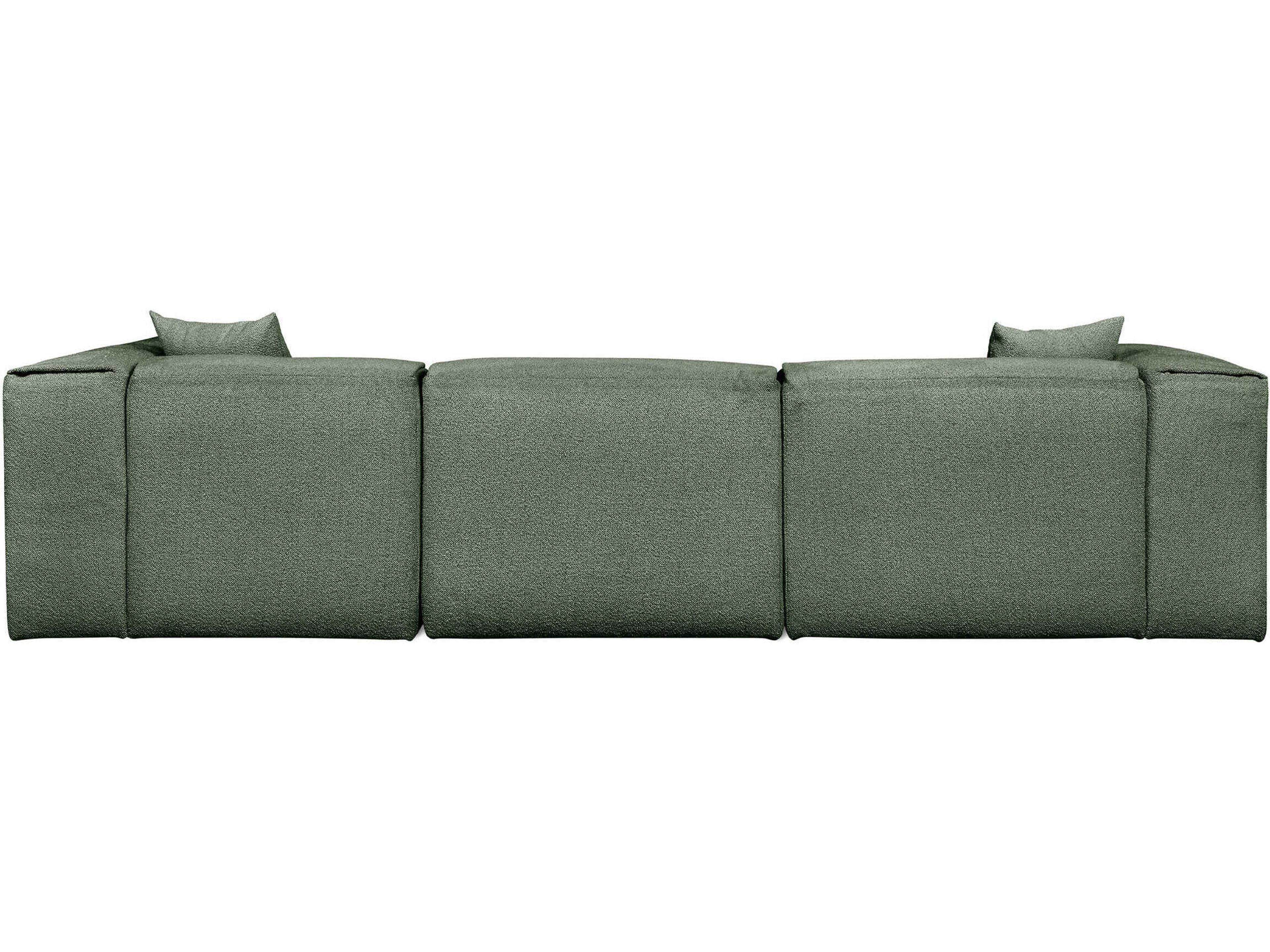 Gus* Modern Nest Green Upholstered Sectional Sofa