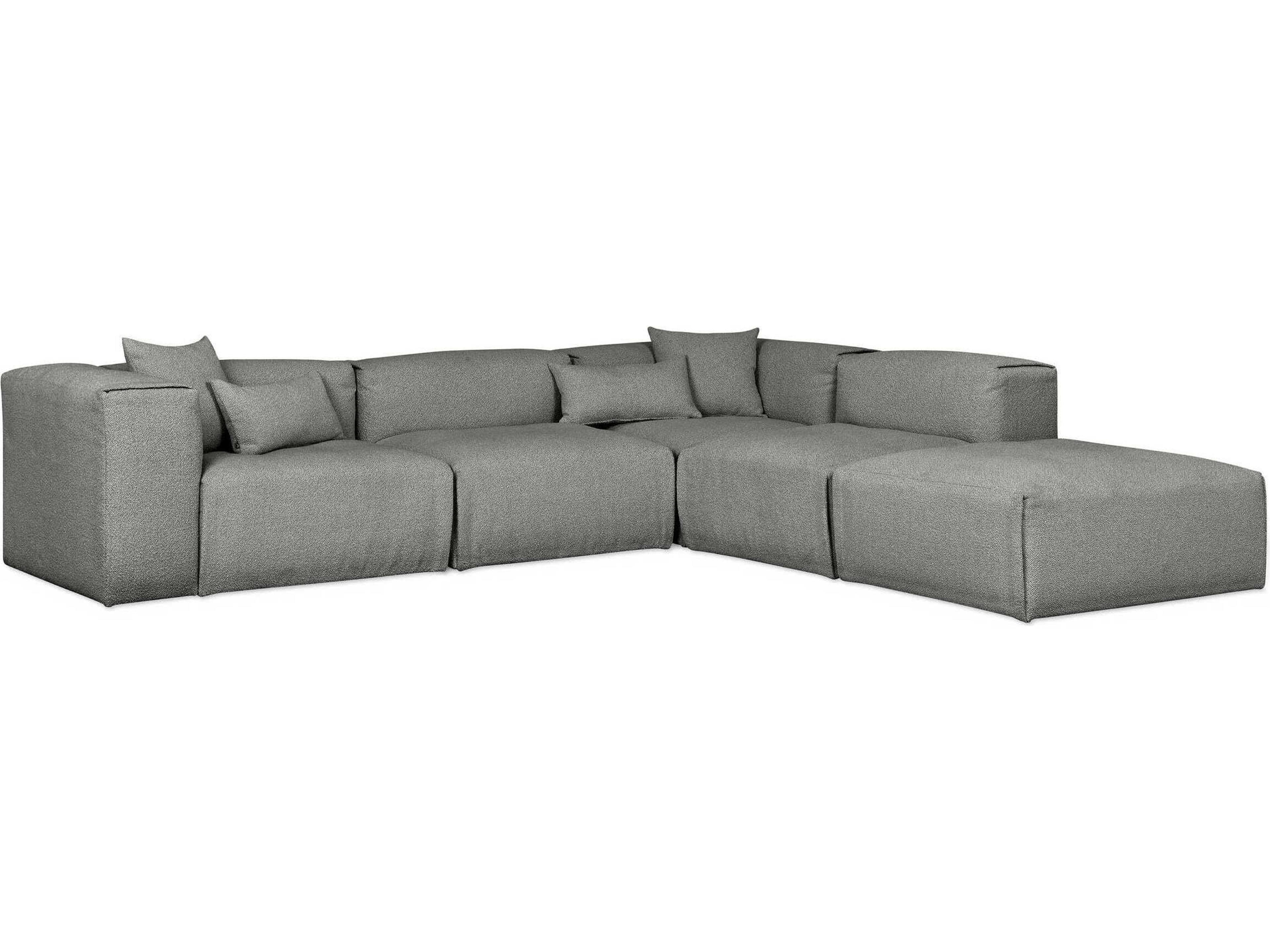 Nest Gray Upholstered Sectional Sofa