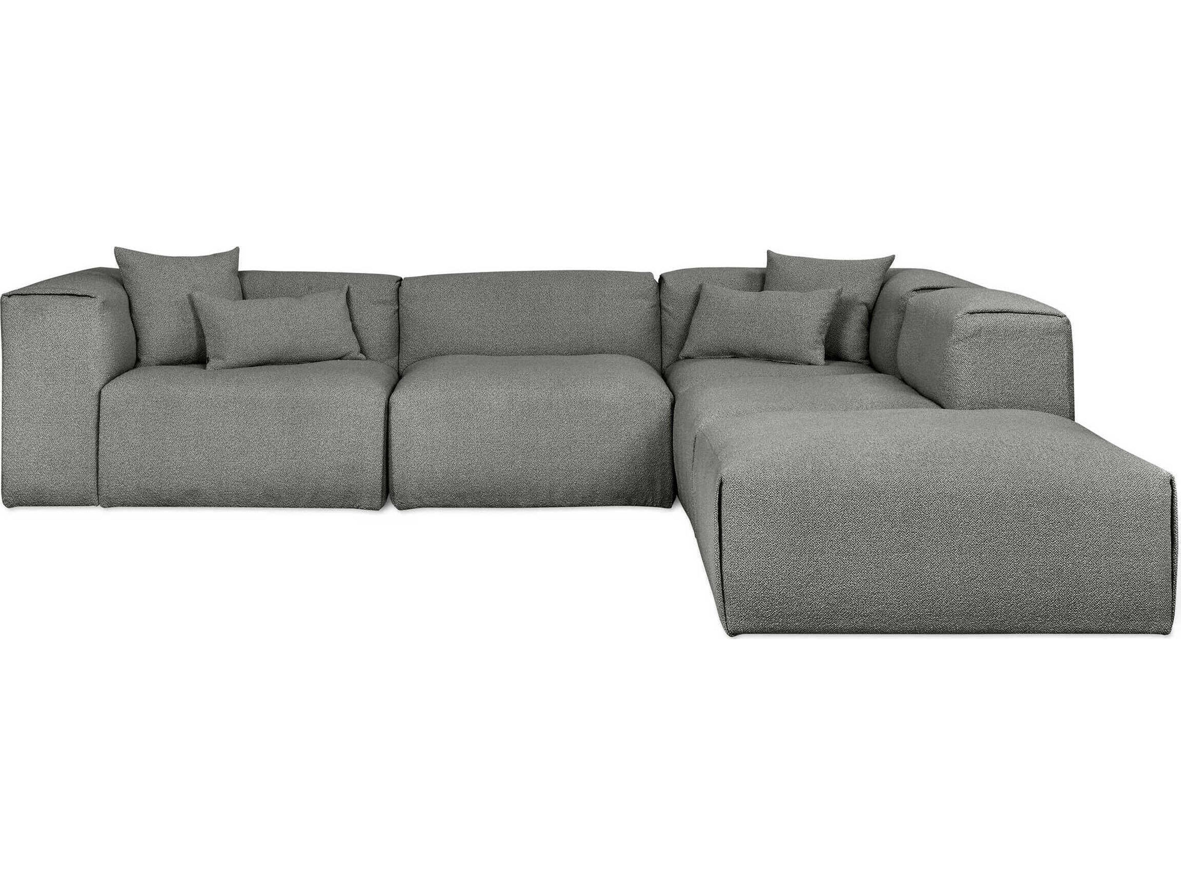 Gus* Modern Nest Gray Upholstered Sectional Sofa