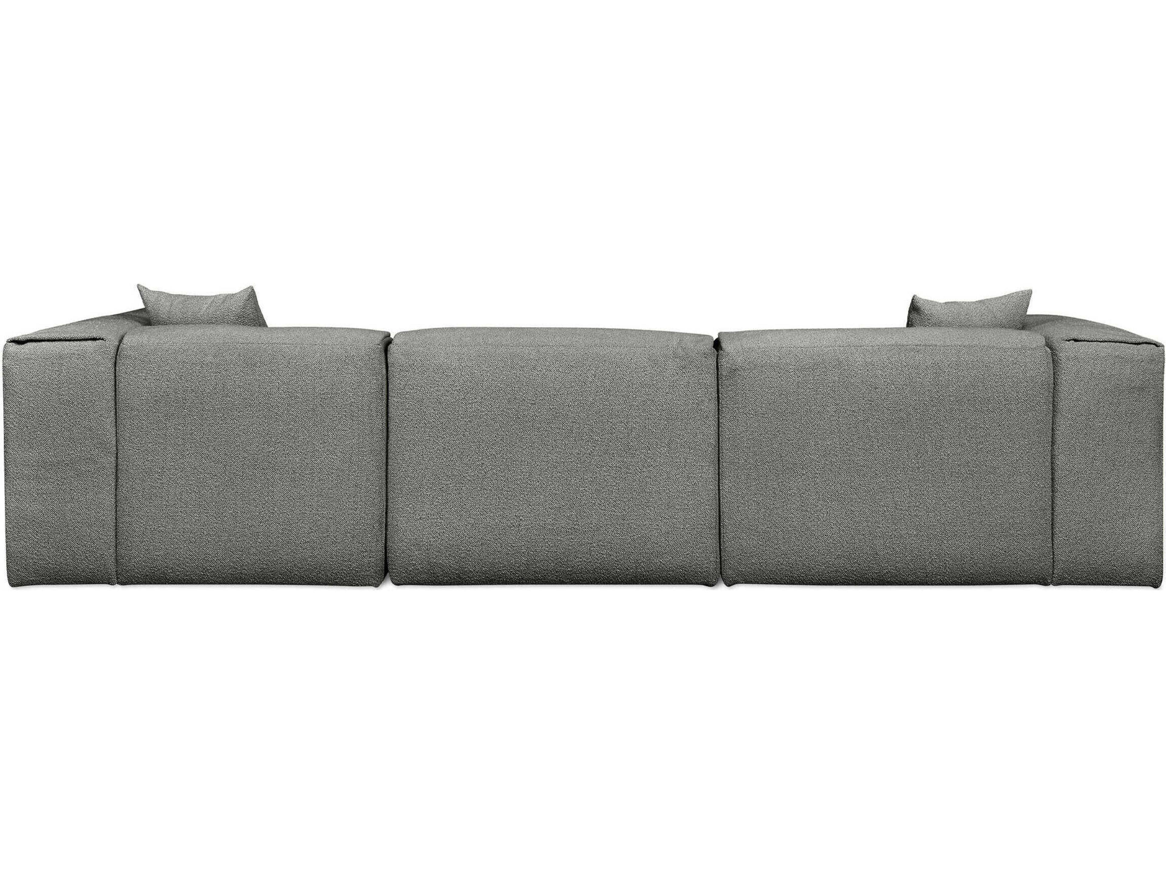 Gus* Modern Nest Gray Upholstered Sectional Sofa