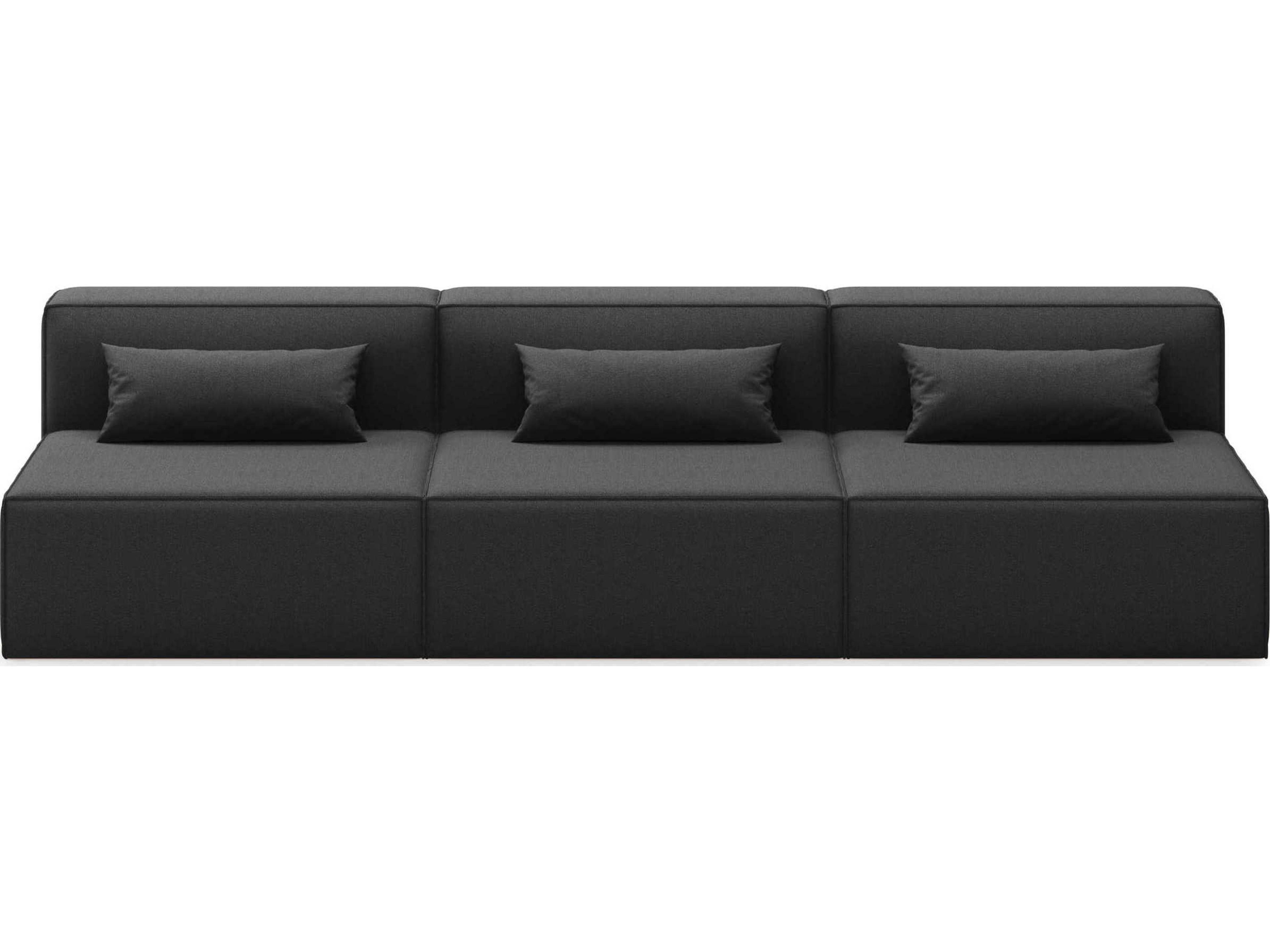 Gus* Modern Mix Mowat Raven Black Upholstered Sofa