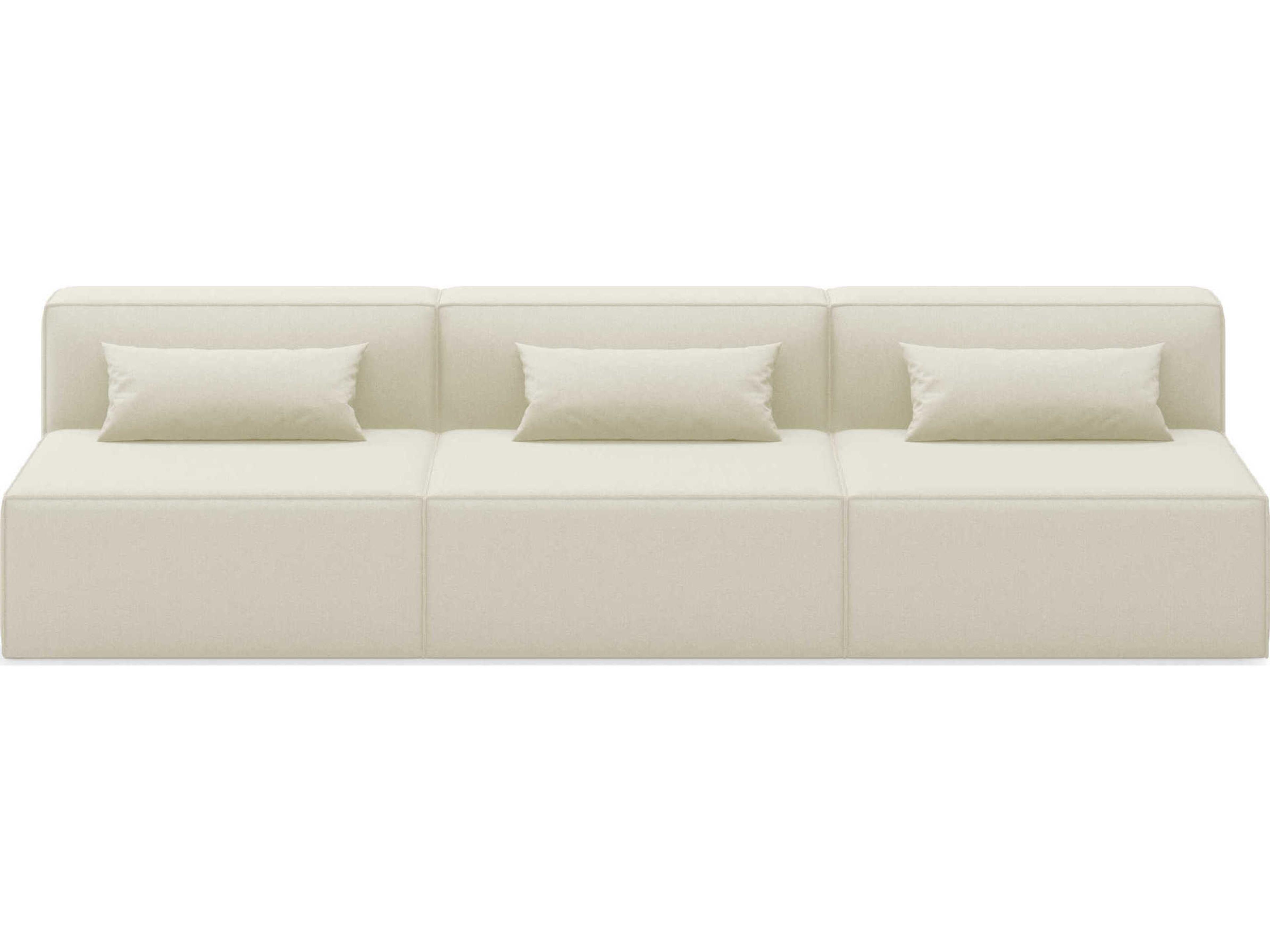 Gus* Modern Mix Mowat Sand White Upholstered Sofa
