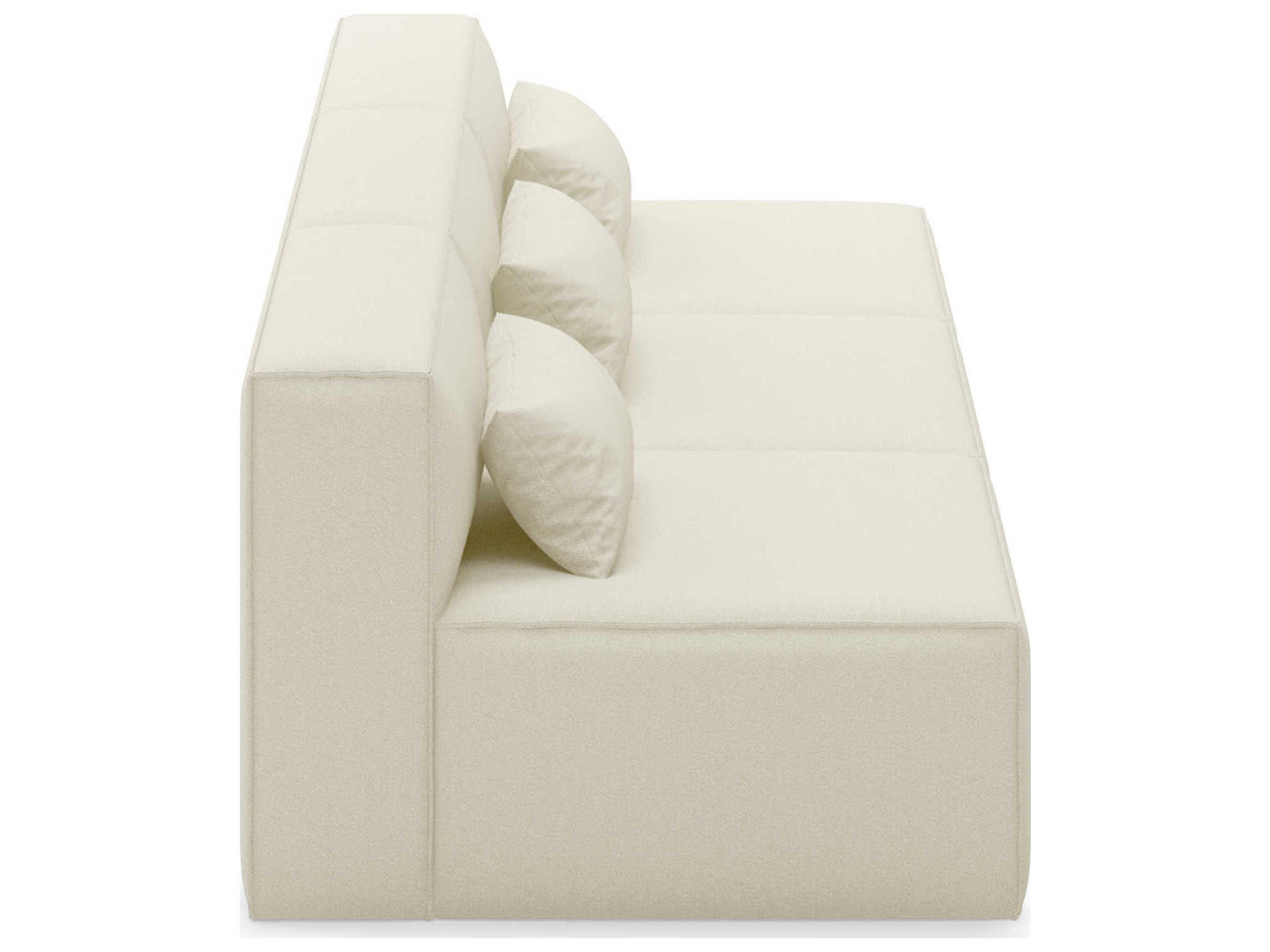 Gus* Modern Mix Mowat Sand White Upholstered Sofa
