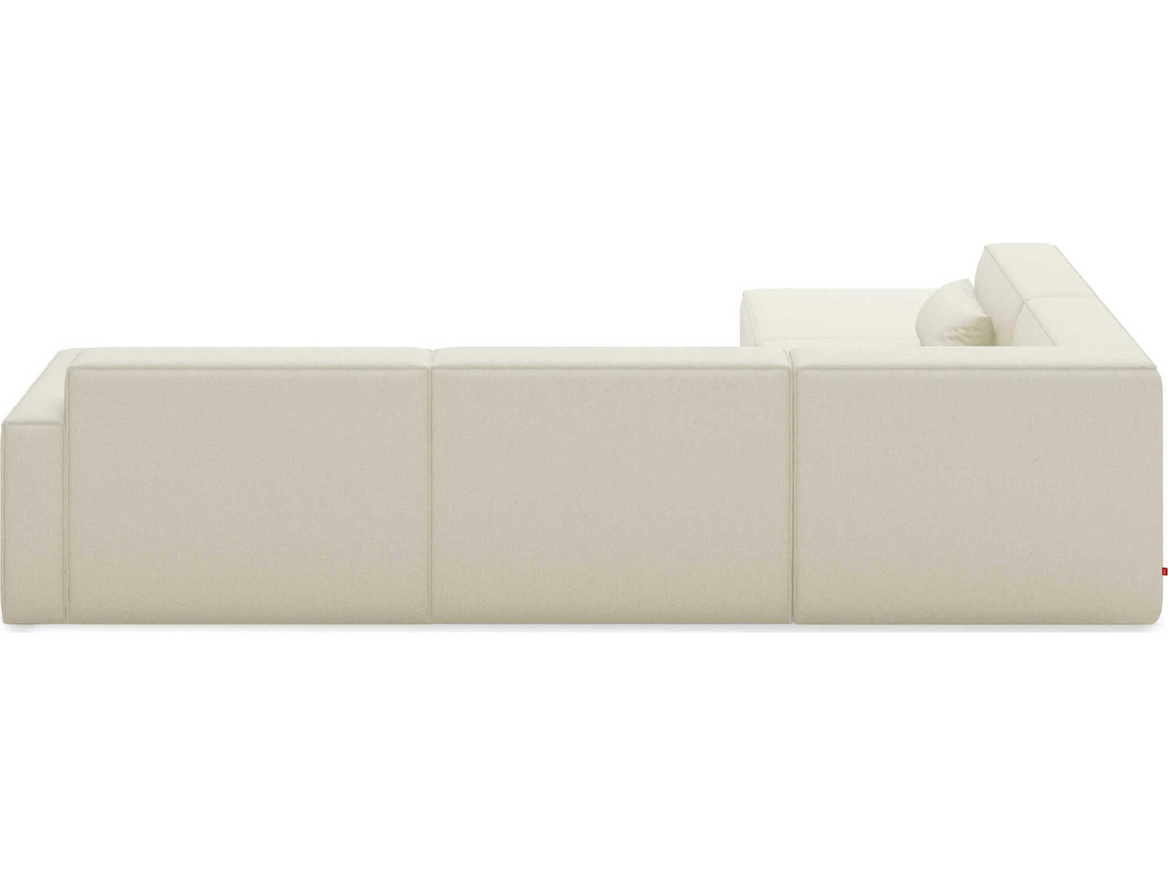 Gus* Modern Mix White Upholstered Sectional Sofa