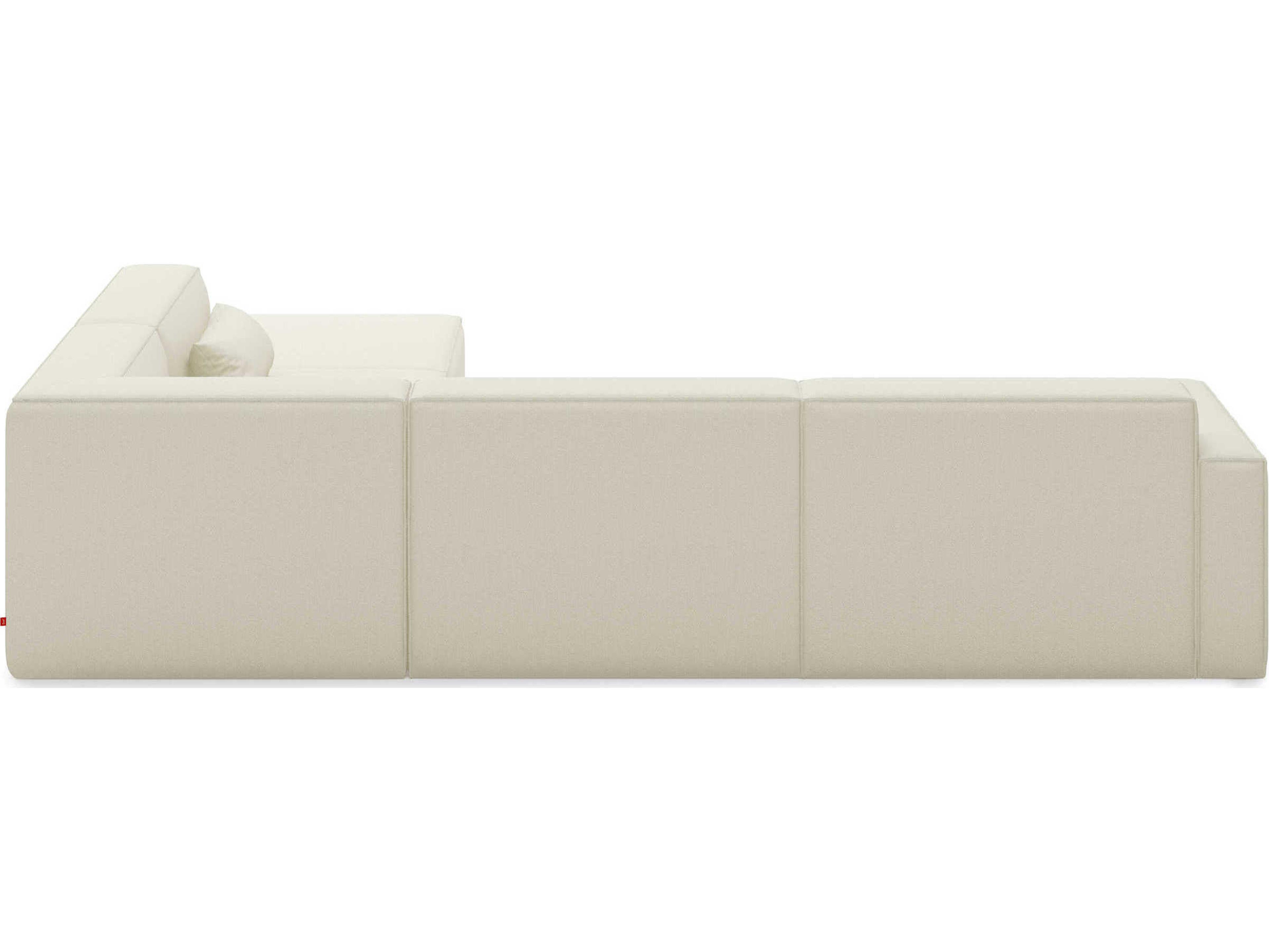 Gus* Modern Mix White Upholstered Sectional Sofa