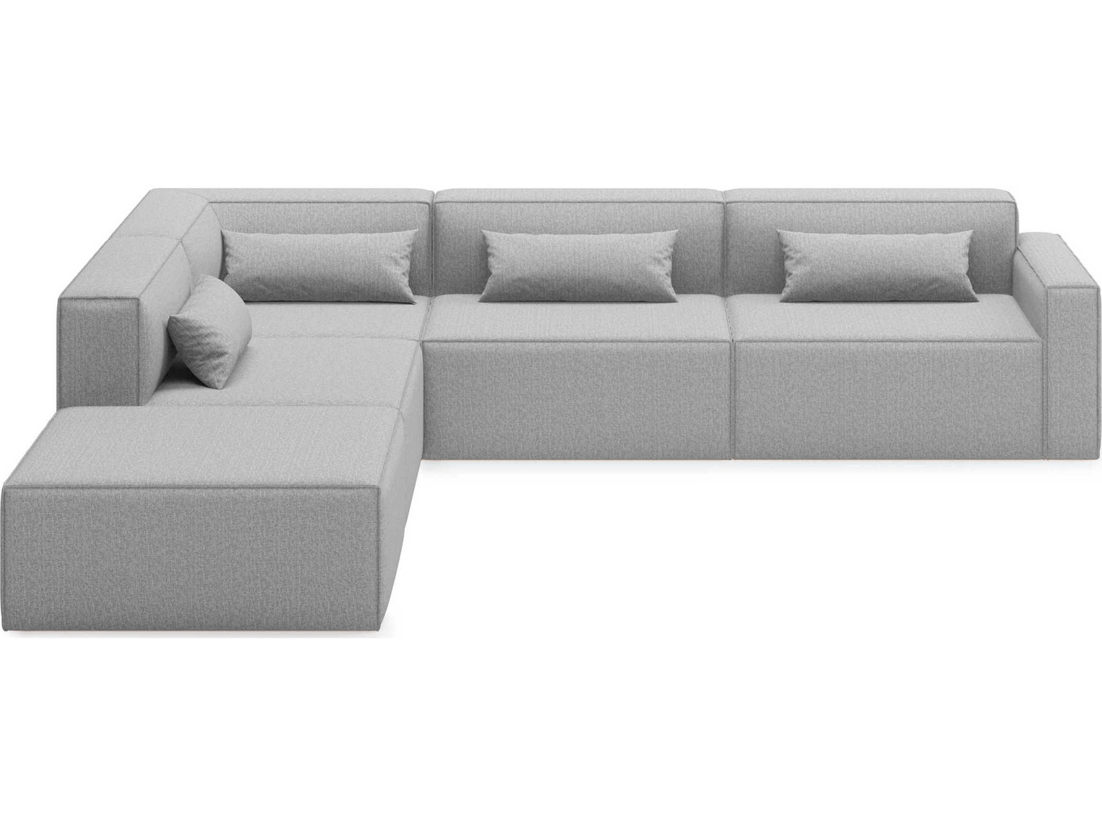 Mix Gray Upholstered Sectional Sofa