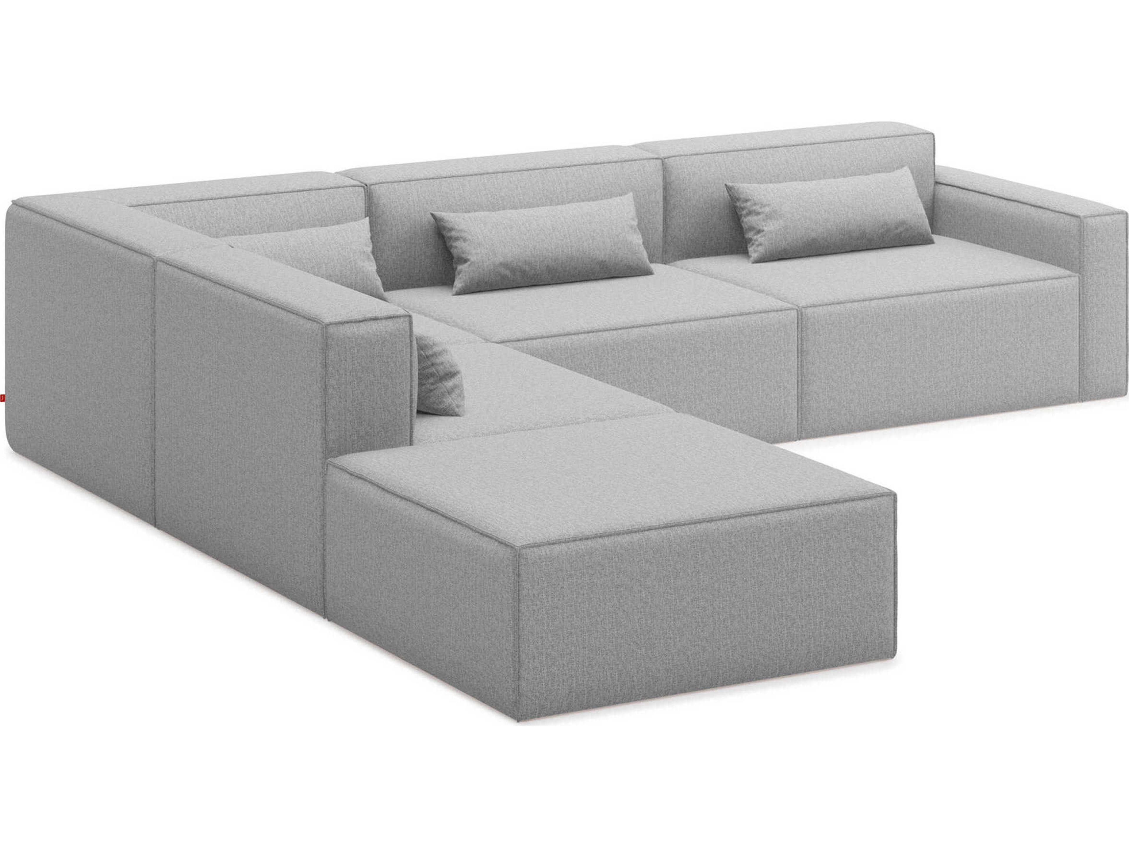 Gus* Modern Mix Gray Upholstered Sectional Sofa