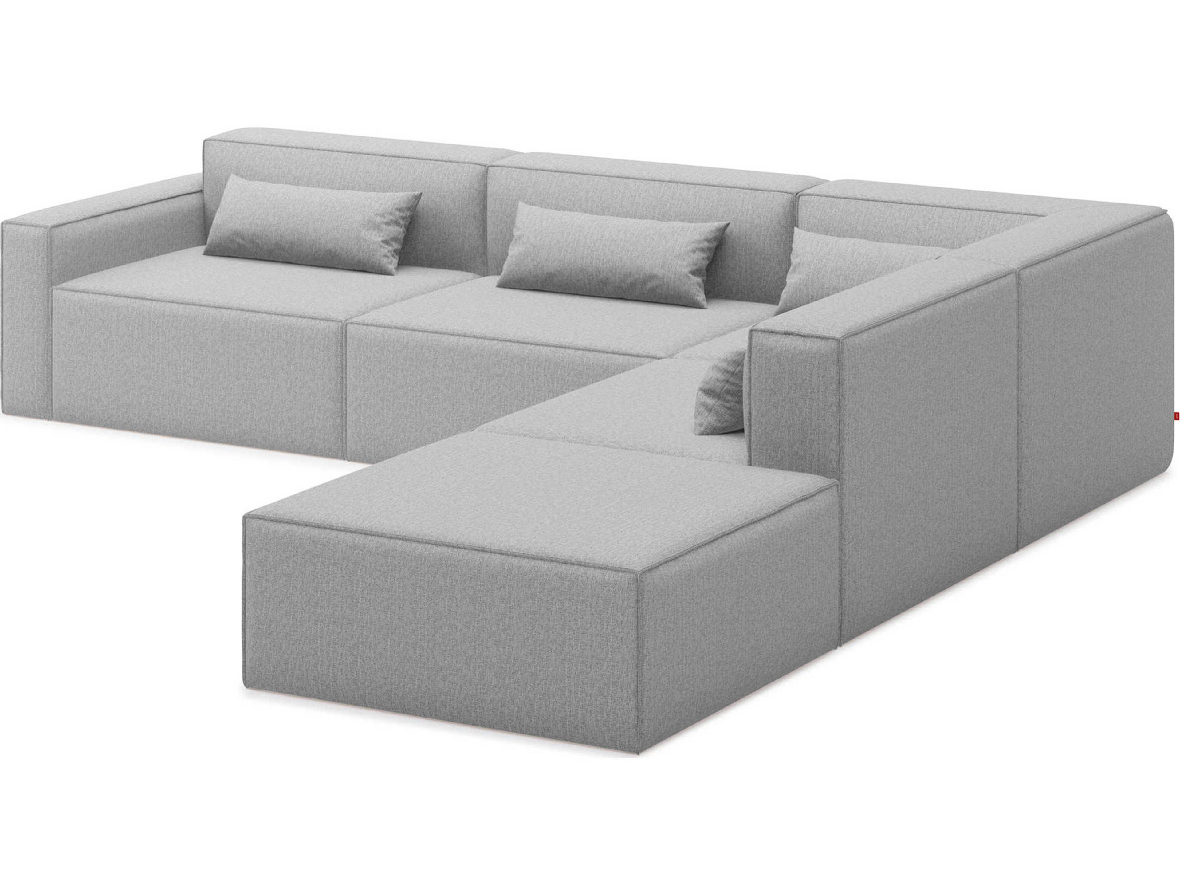 Gus* Modern Mix Gray Upholstered Sectional Sofa