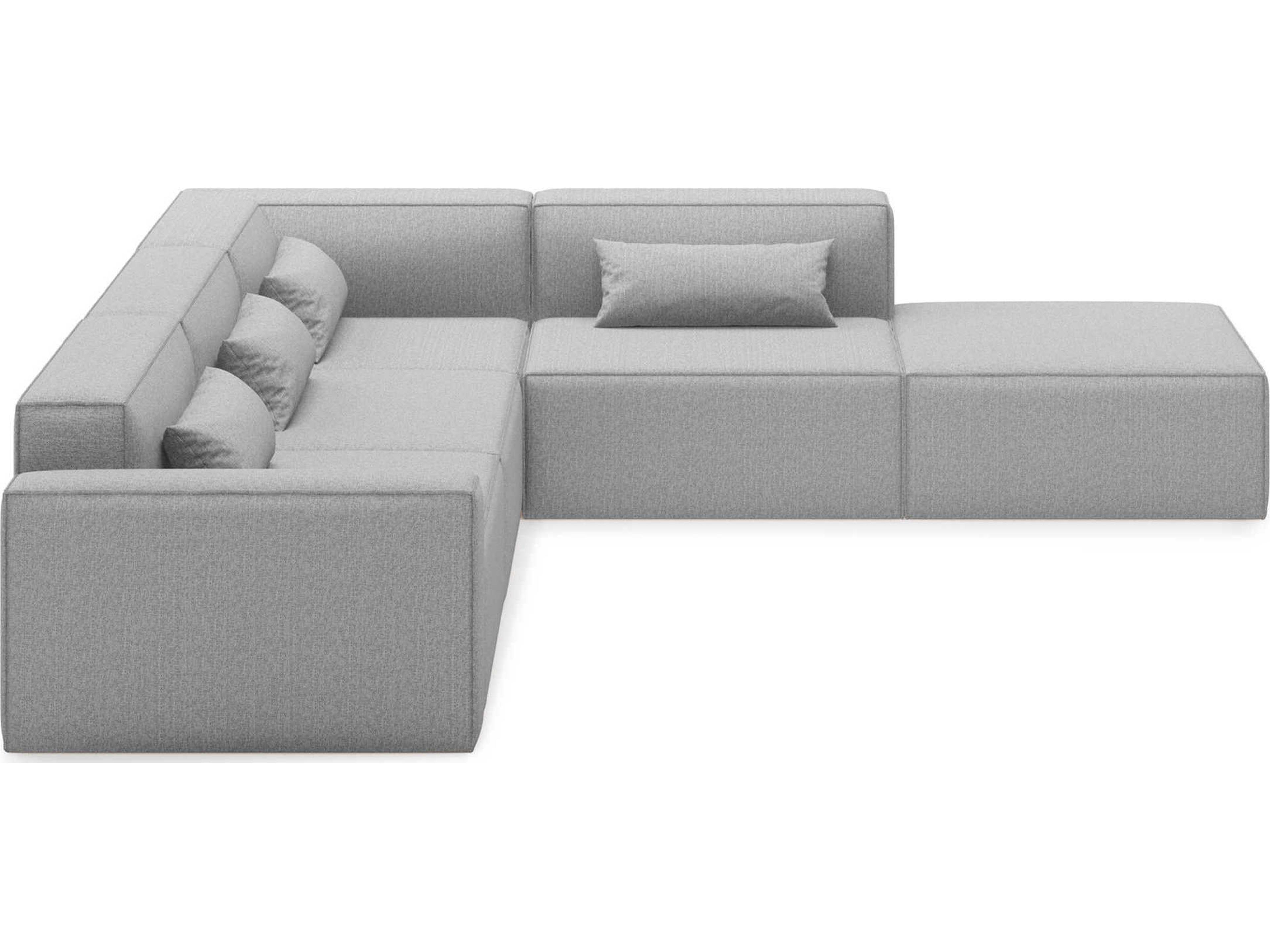 Gus* Modern Mix Gray Upholstered Sectional Sofa