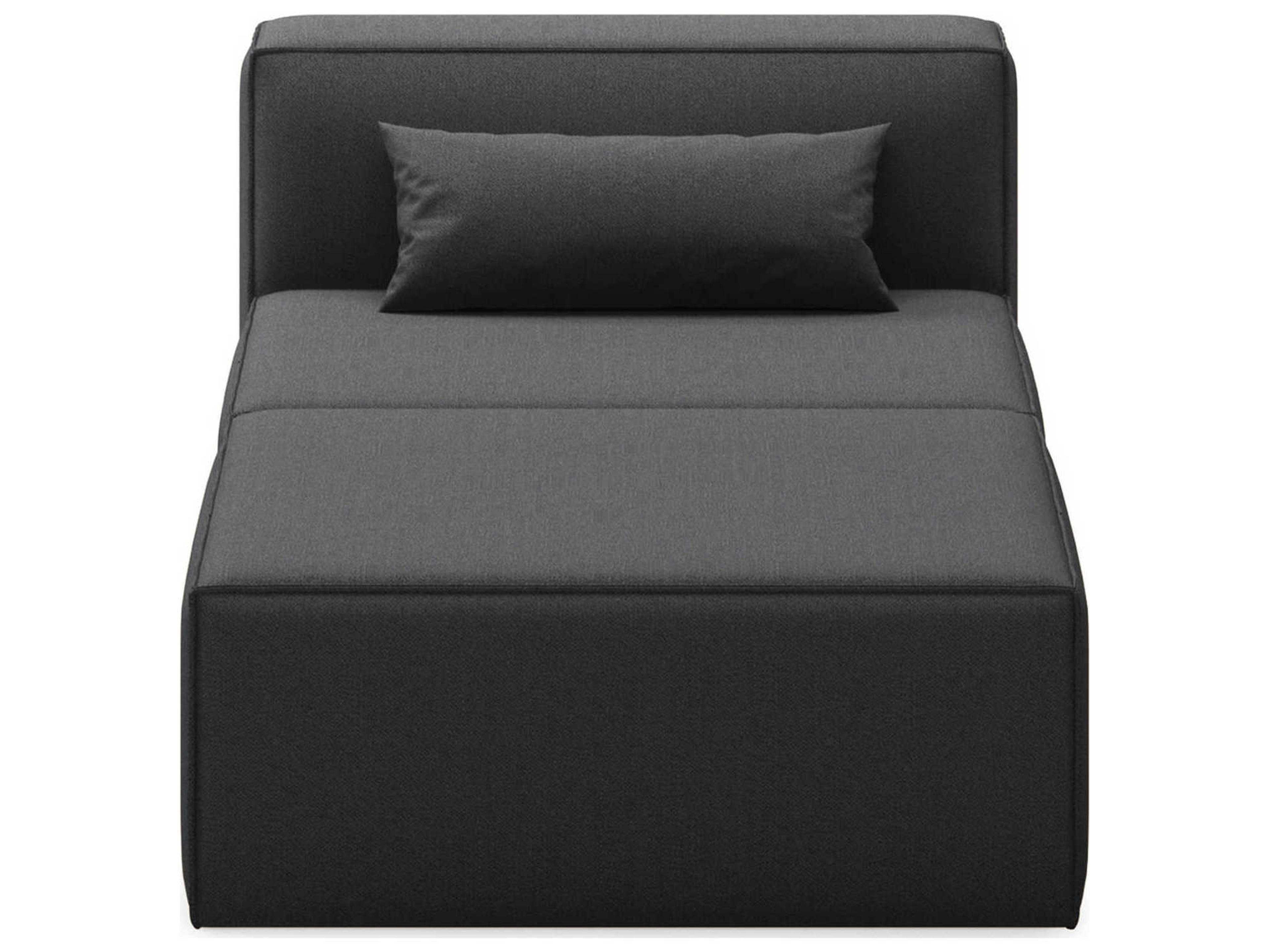 Gus* Modern Mix Mowat Raven Black Upholstered Chaise