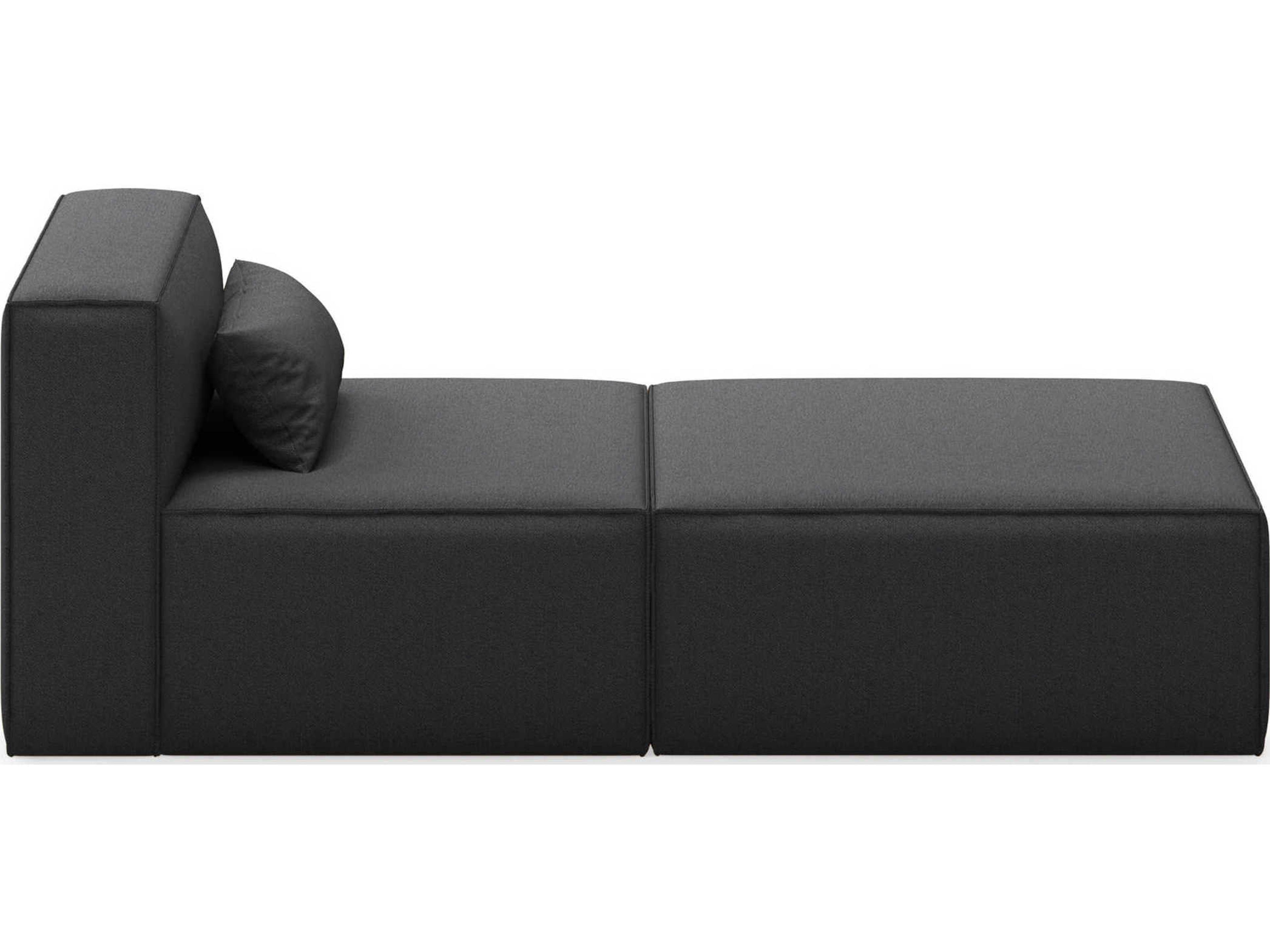 Gus* Modern Mix Mowat Raven Black Upholstered Chaise