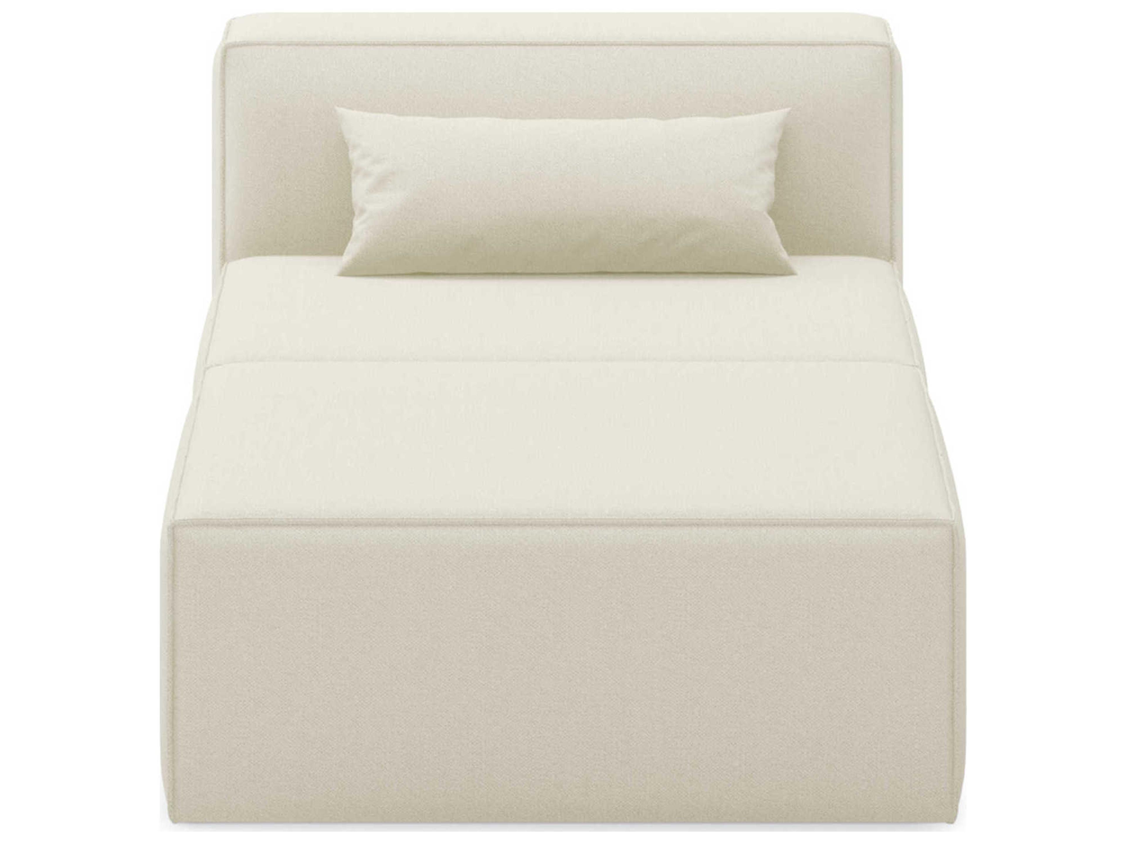 Gus* Modern Mix Mowat Sand White Upholstered Chaise