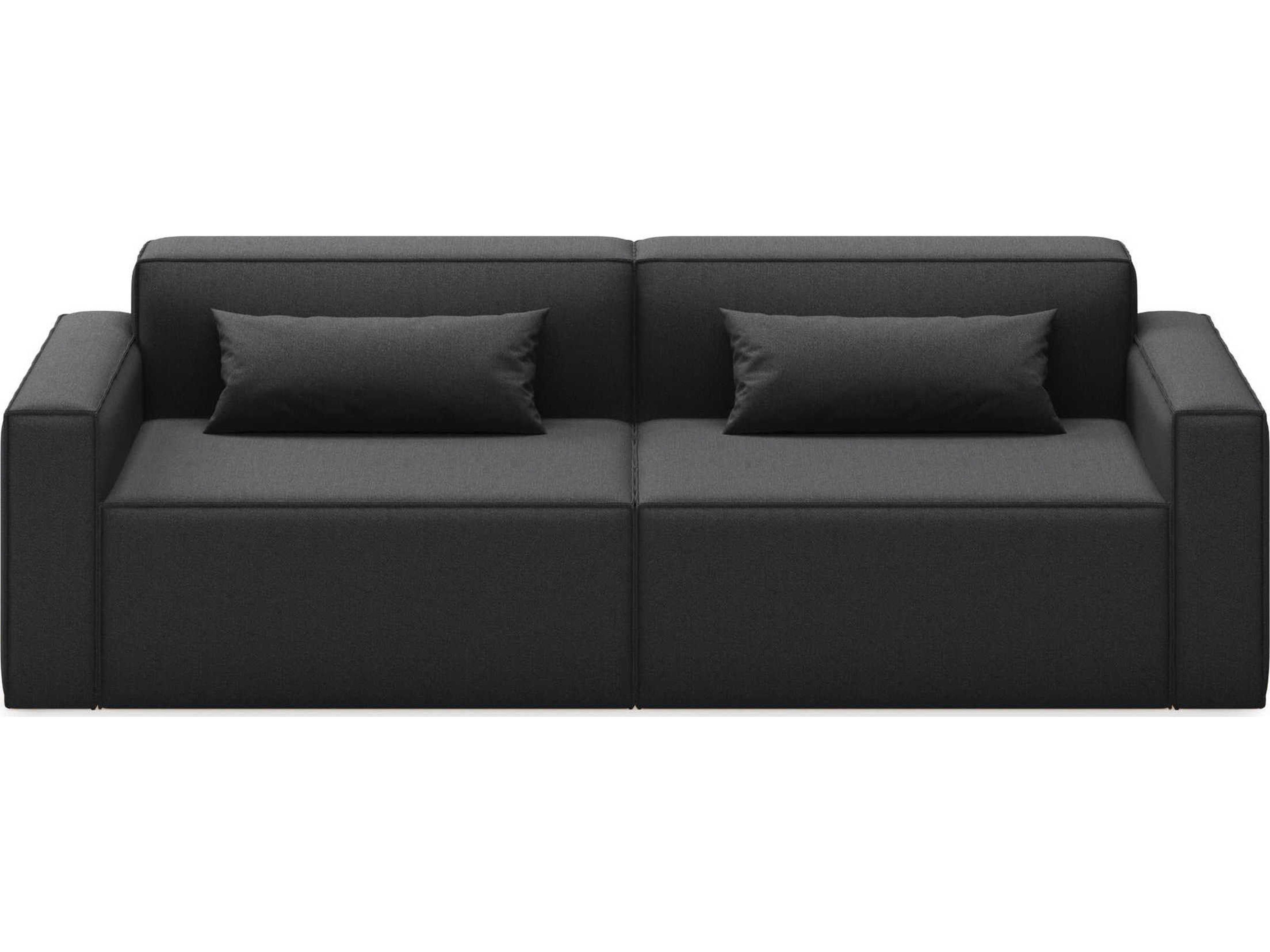 Gus* Modern Mix Mowat Raven Black Upholstered Sofa