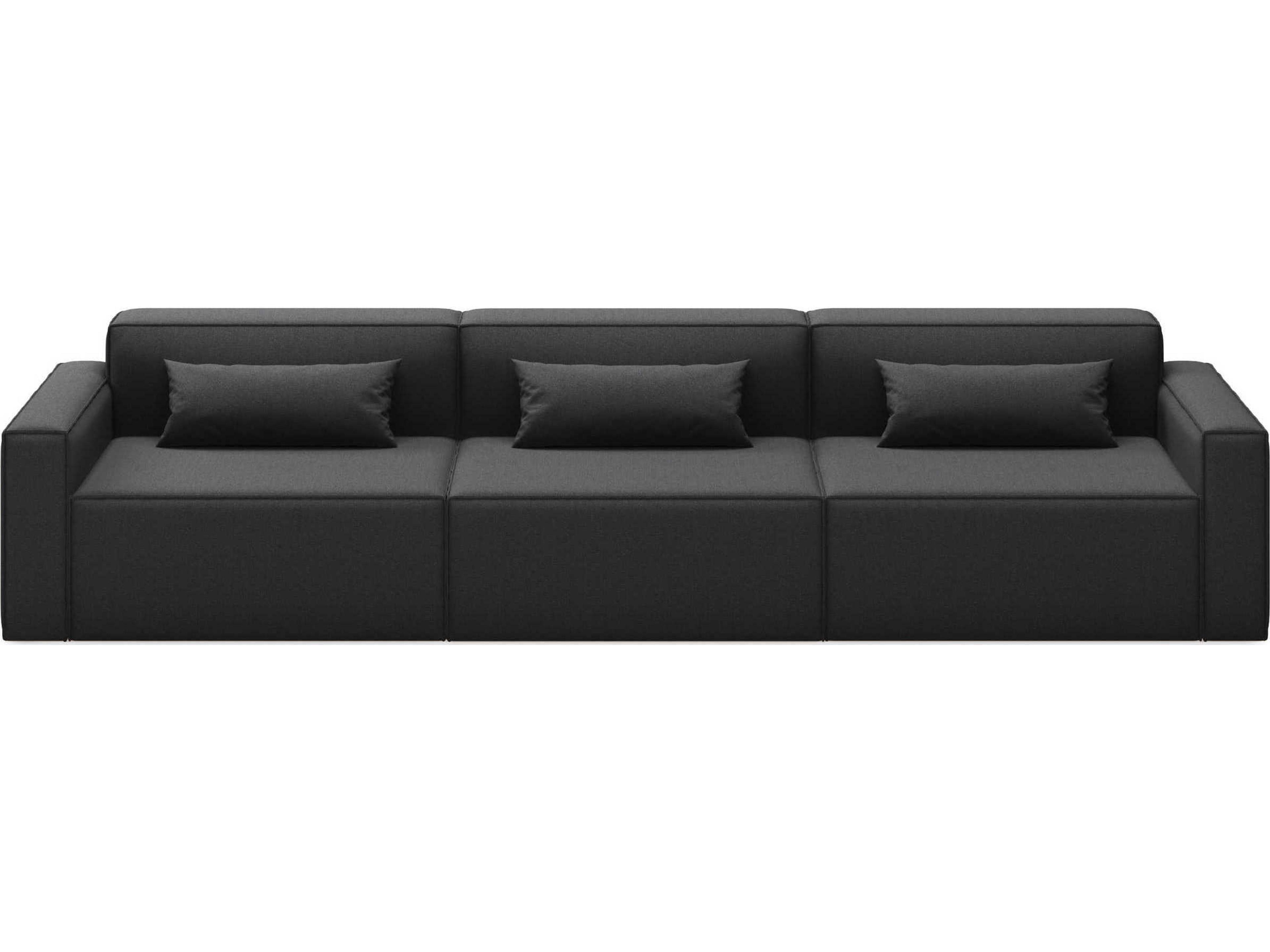 Gus* Modern Mix Mowat Raven Black Upholstered Sofa