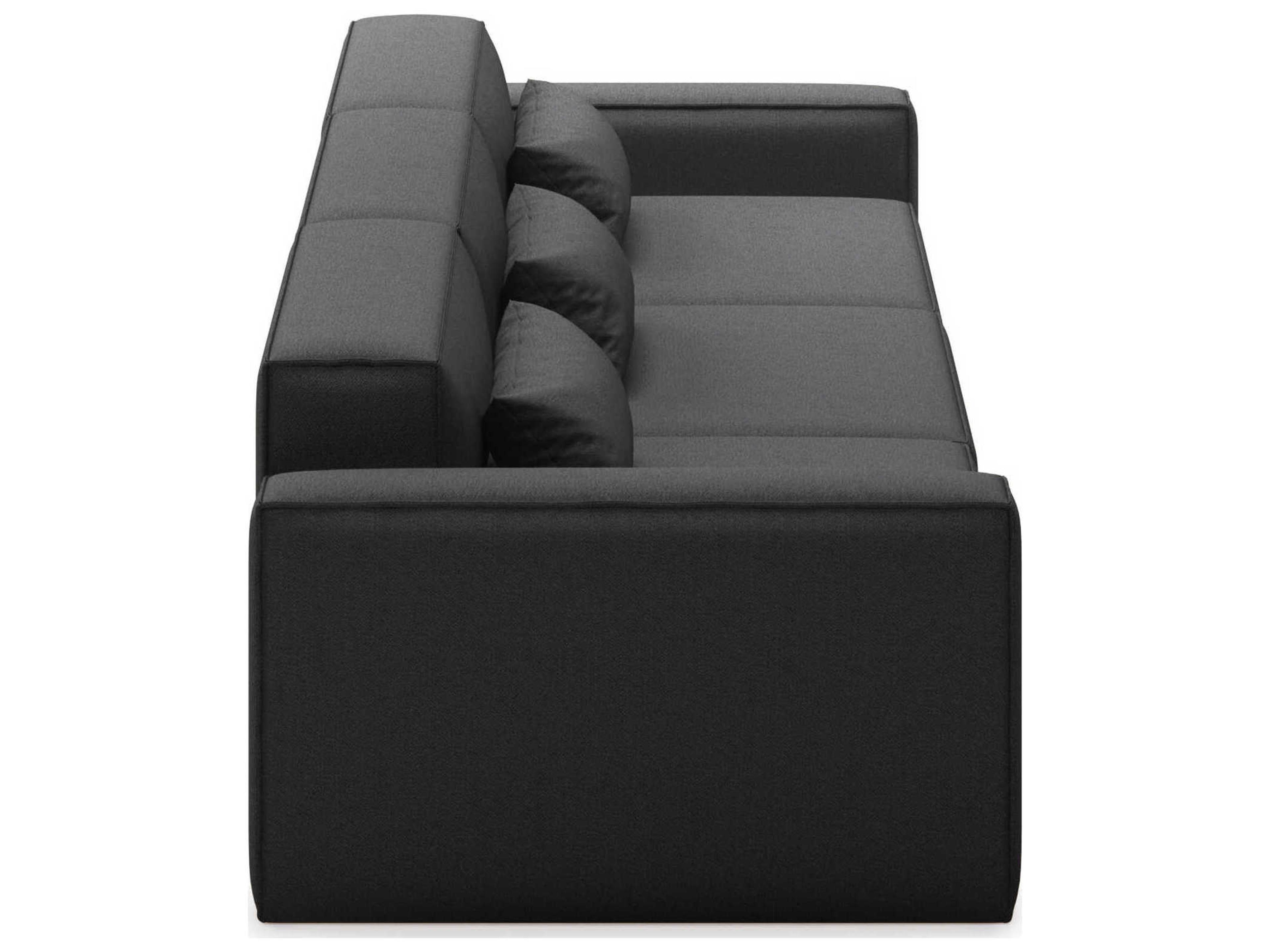 Gus* Modern Mix Mowat Raven Black Upholstered Sofa