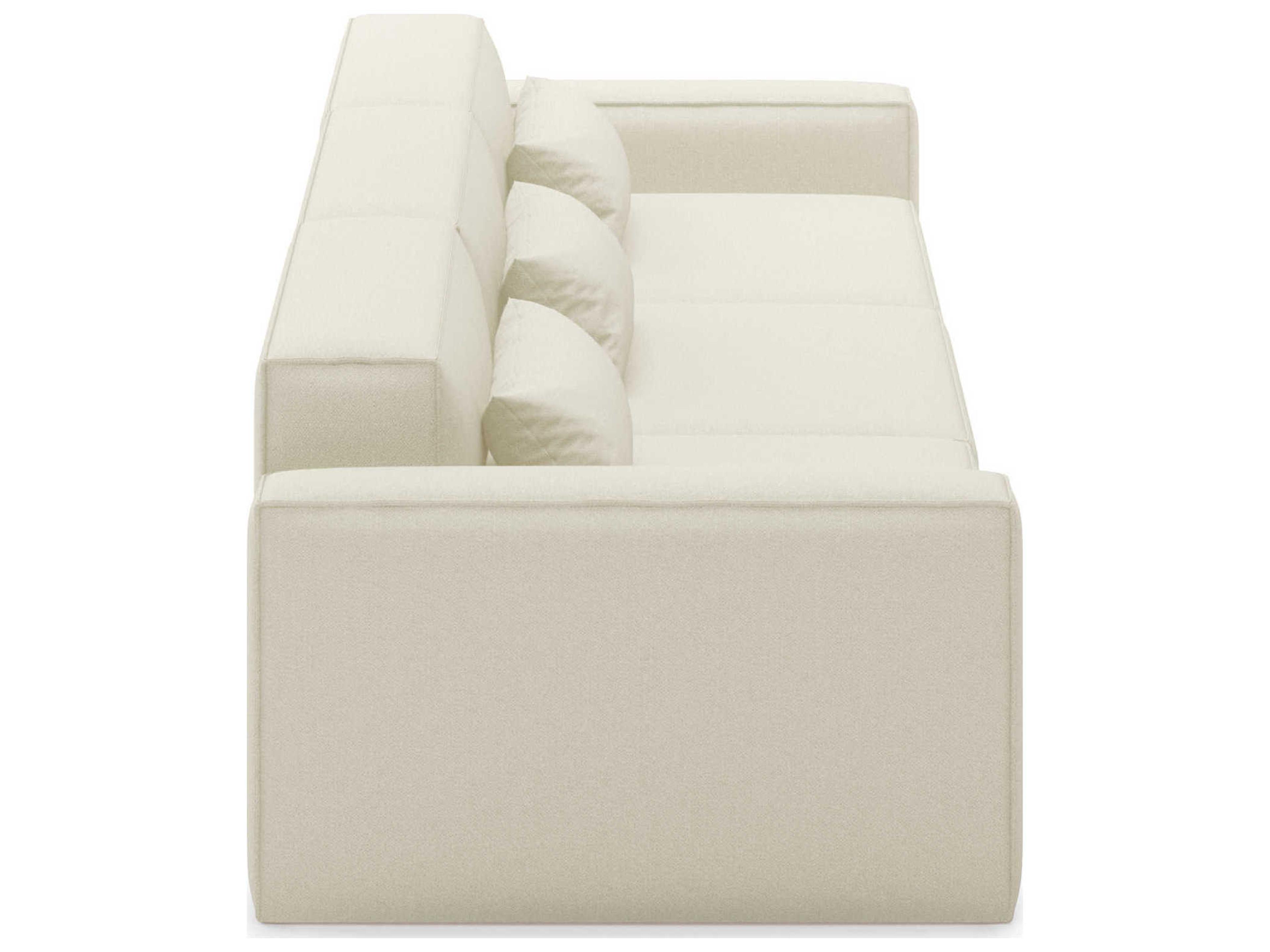 Gus* Modern Mix Mowat Sand White Upholstered Sofa