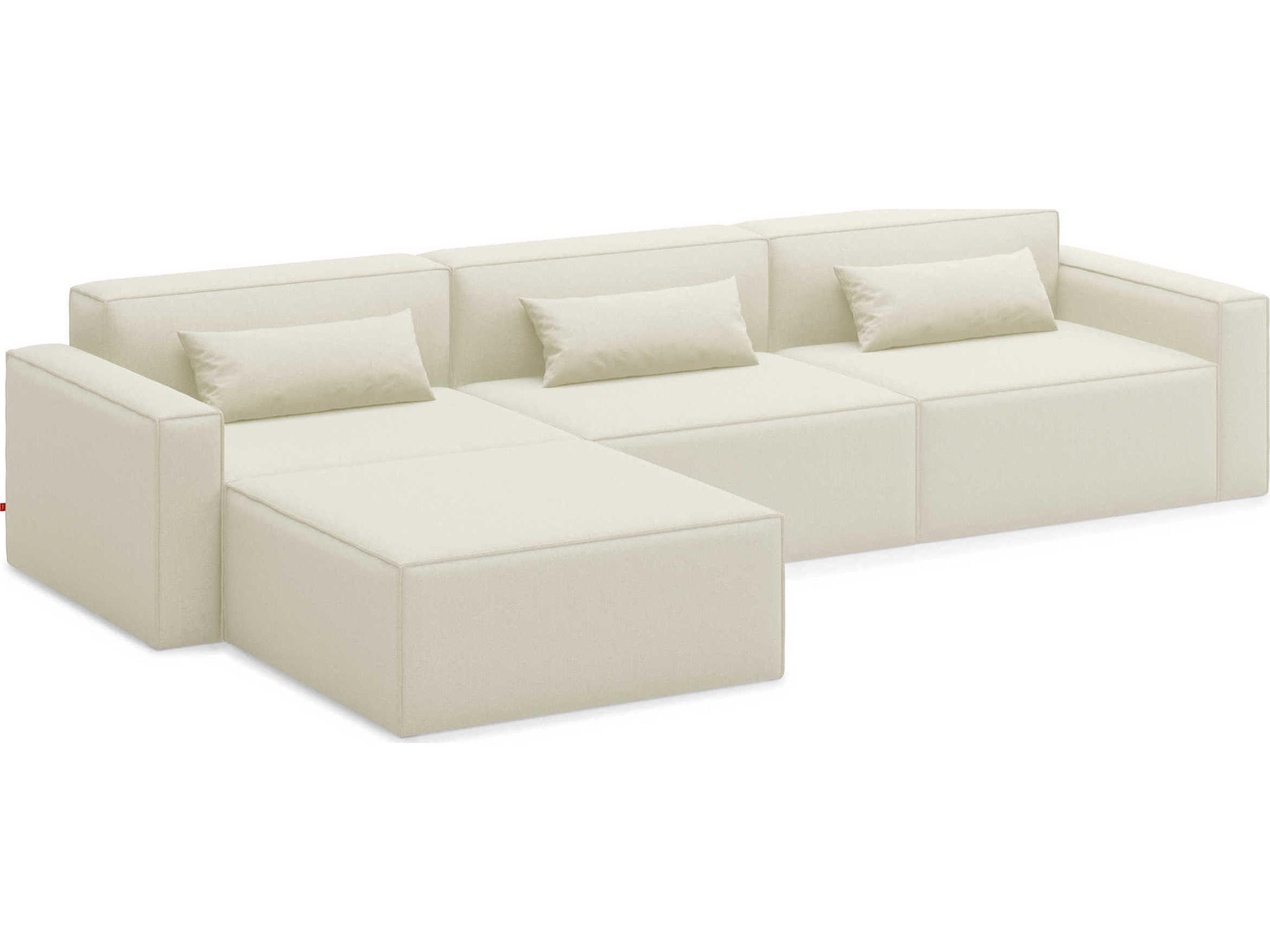 Mix White Upholstered Sectional Sofa