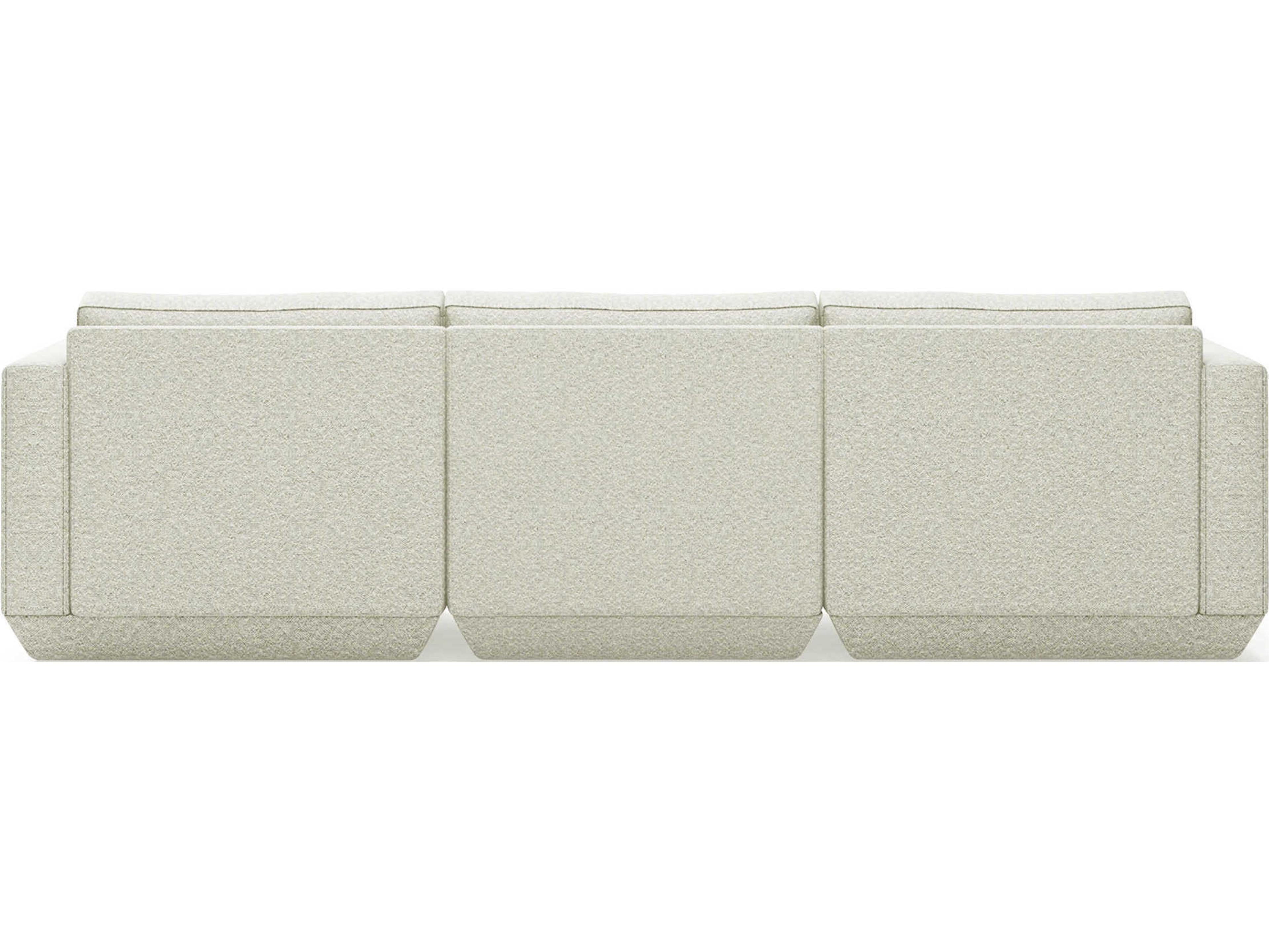 Gus* Modern Podium White Upholstered Sectional Sofa